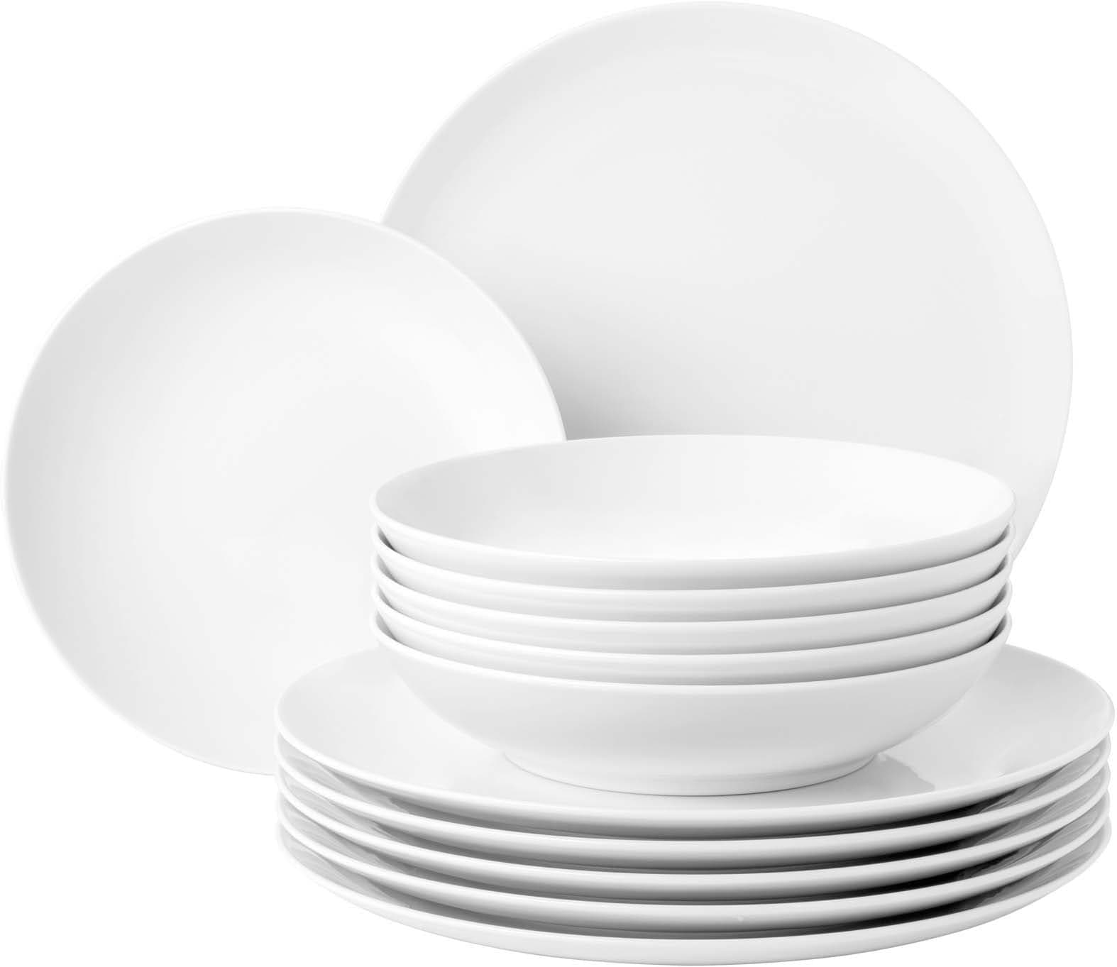 Seltmann Weiden Liberty Weiß Tafelservice 12er Set