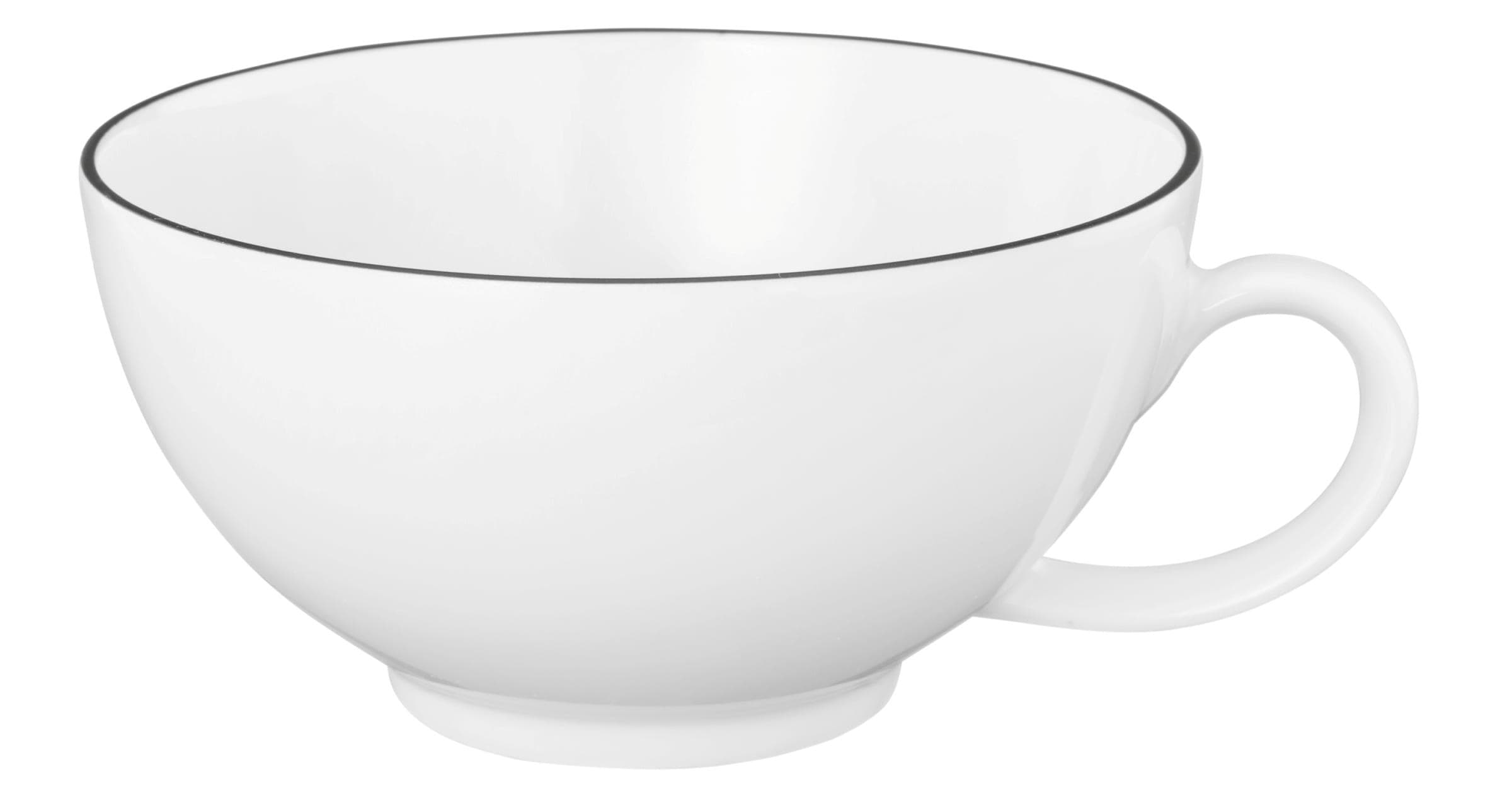 Tasse SELTMANN WEIDEN Lido Black Line Schwarz-Weiß Porzellan