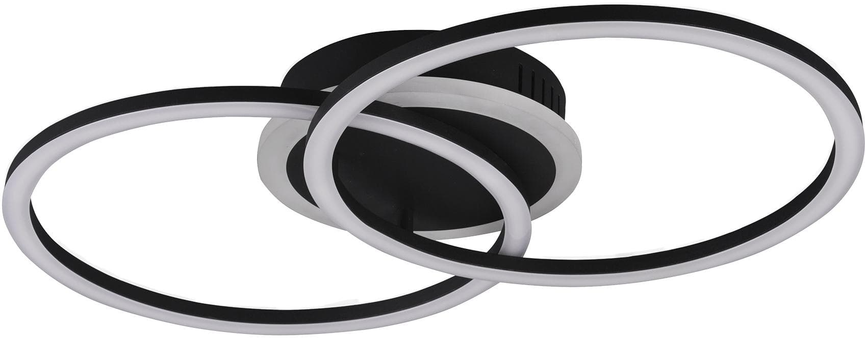 Reality Leuchten VENIDA LED Deckenleuchte Schwarz Metall Dimmfunktion Warmweiß