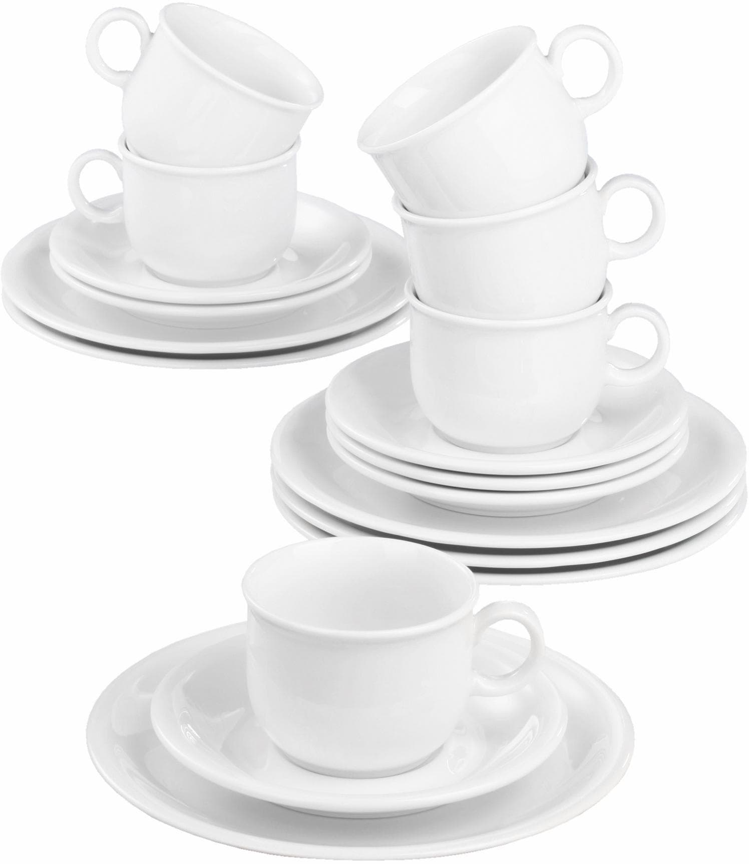 Seltmann Weiden Kaffeeservice Compact Weiß 18er Set
