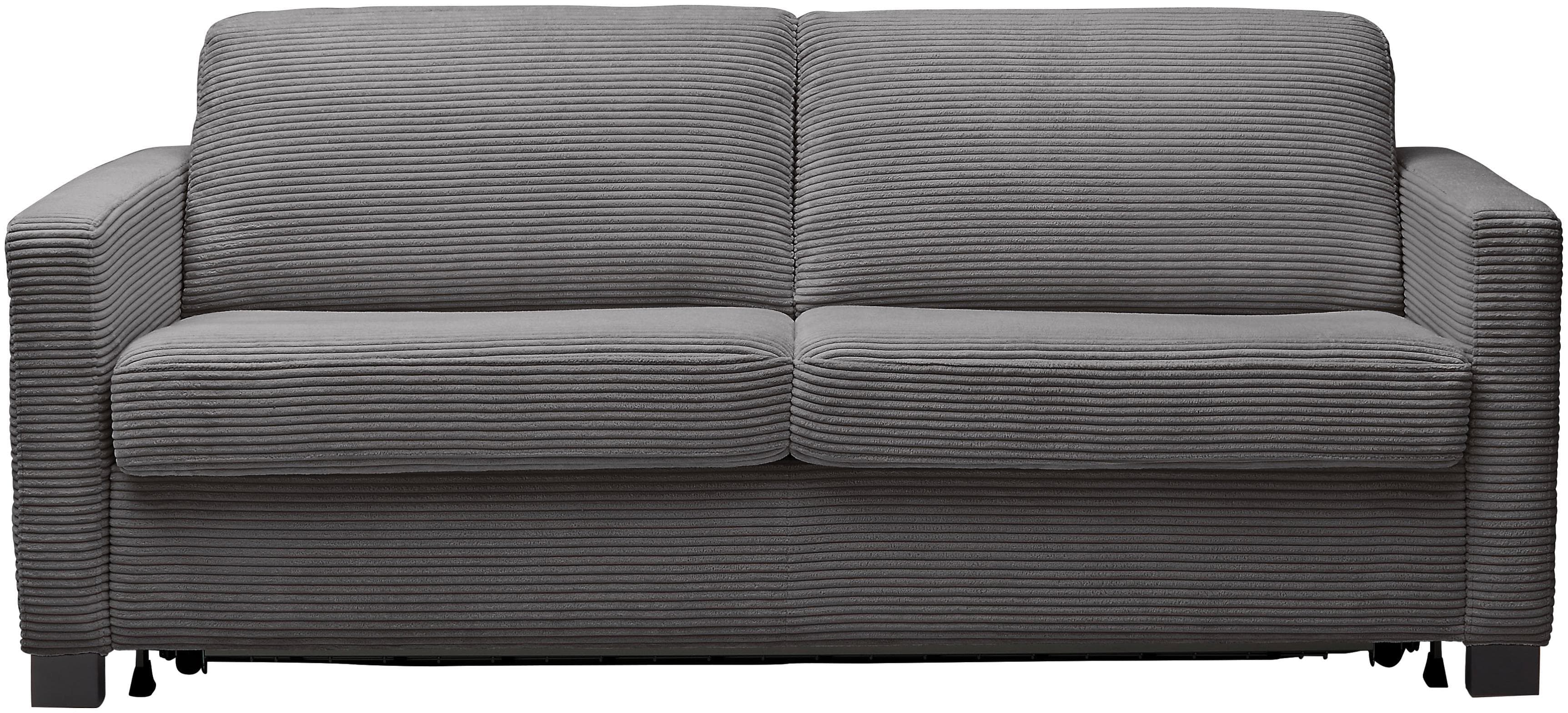 HOME AFFAIRE Schlafsofa Vionelle 2,5-Sitzer Kaltschaummatratze Schwarz/Grau