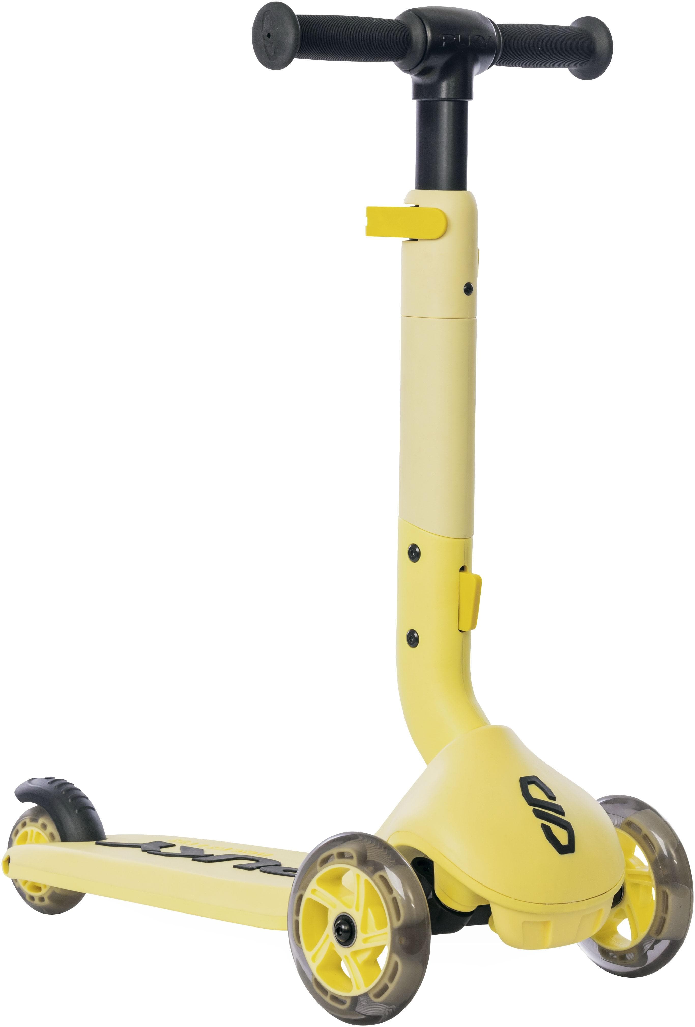 PUKY PUSH Kinderroller gelb mit Klappmechanismus und höhenverstellbarem Lenker