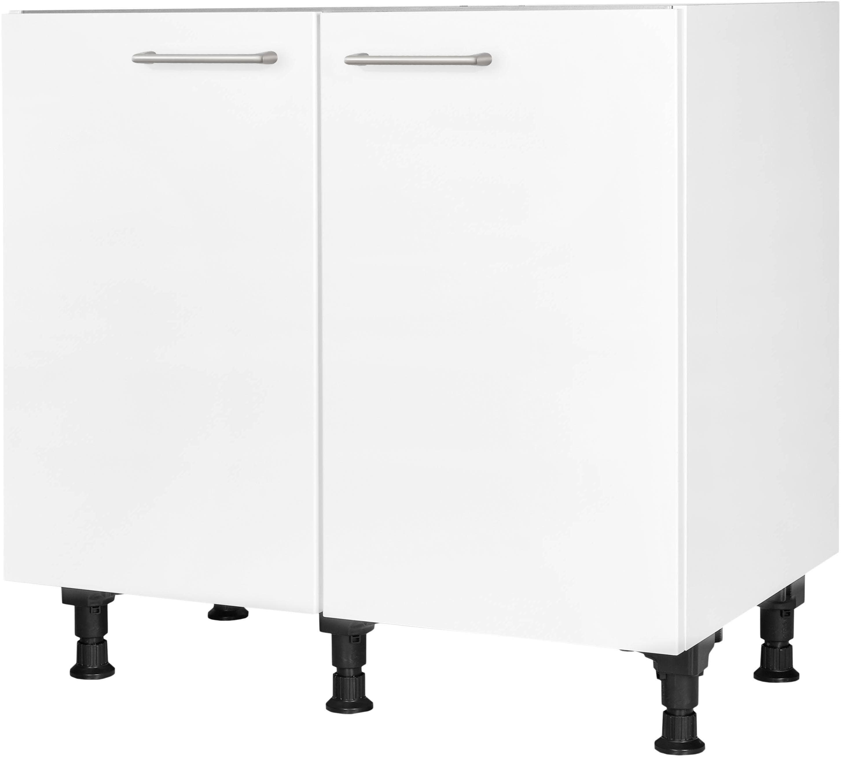 Spülenschrank NOBILIA Laser Alpinweiß 90 cm