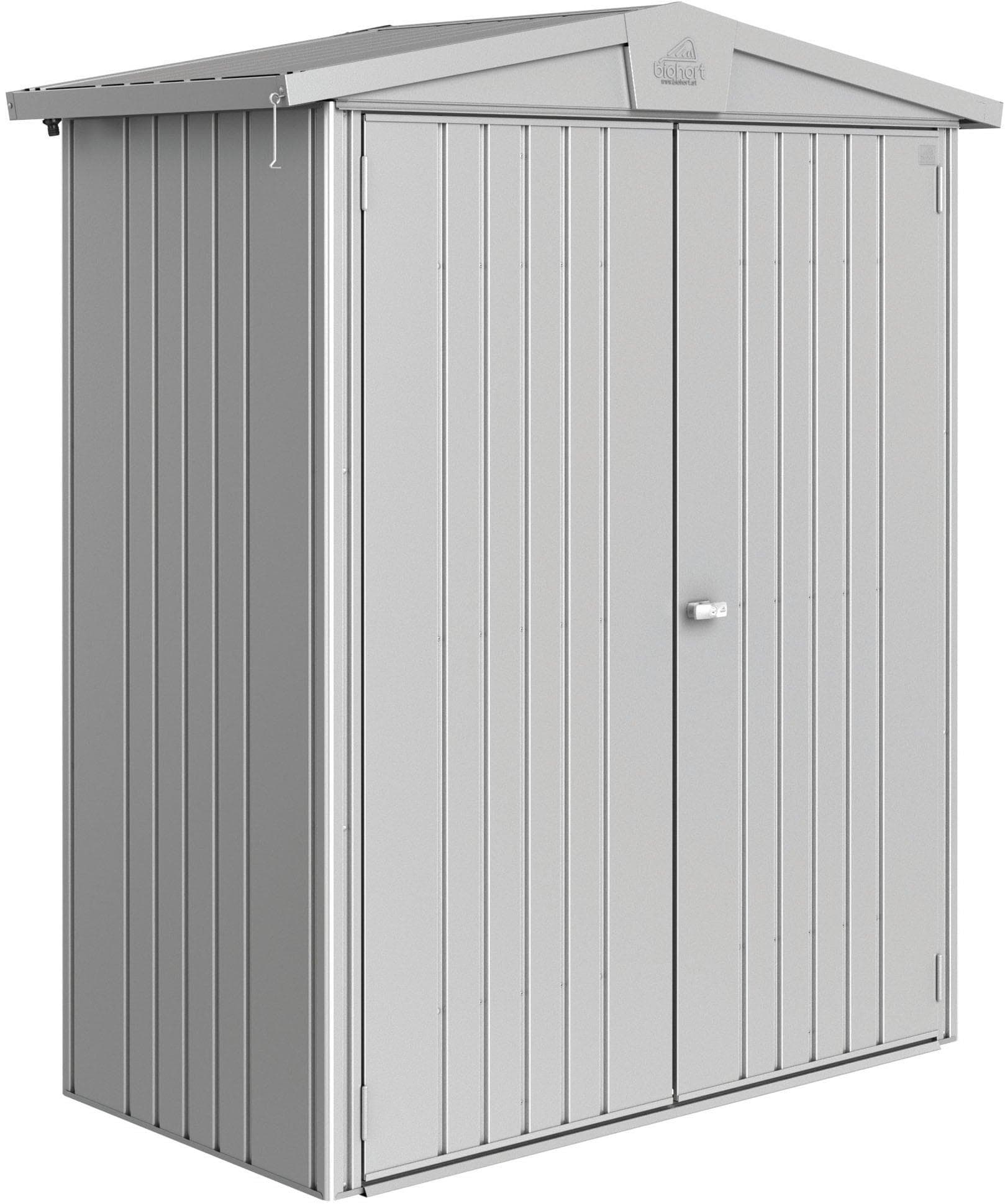 BioHort Gerätehaus Europa Gr. 1 Silber Metall Geräteschuppen
