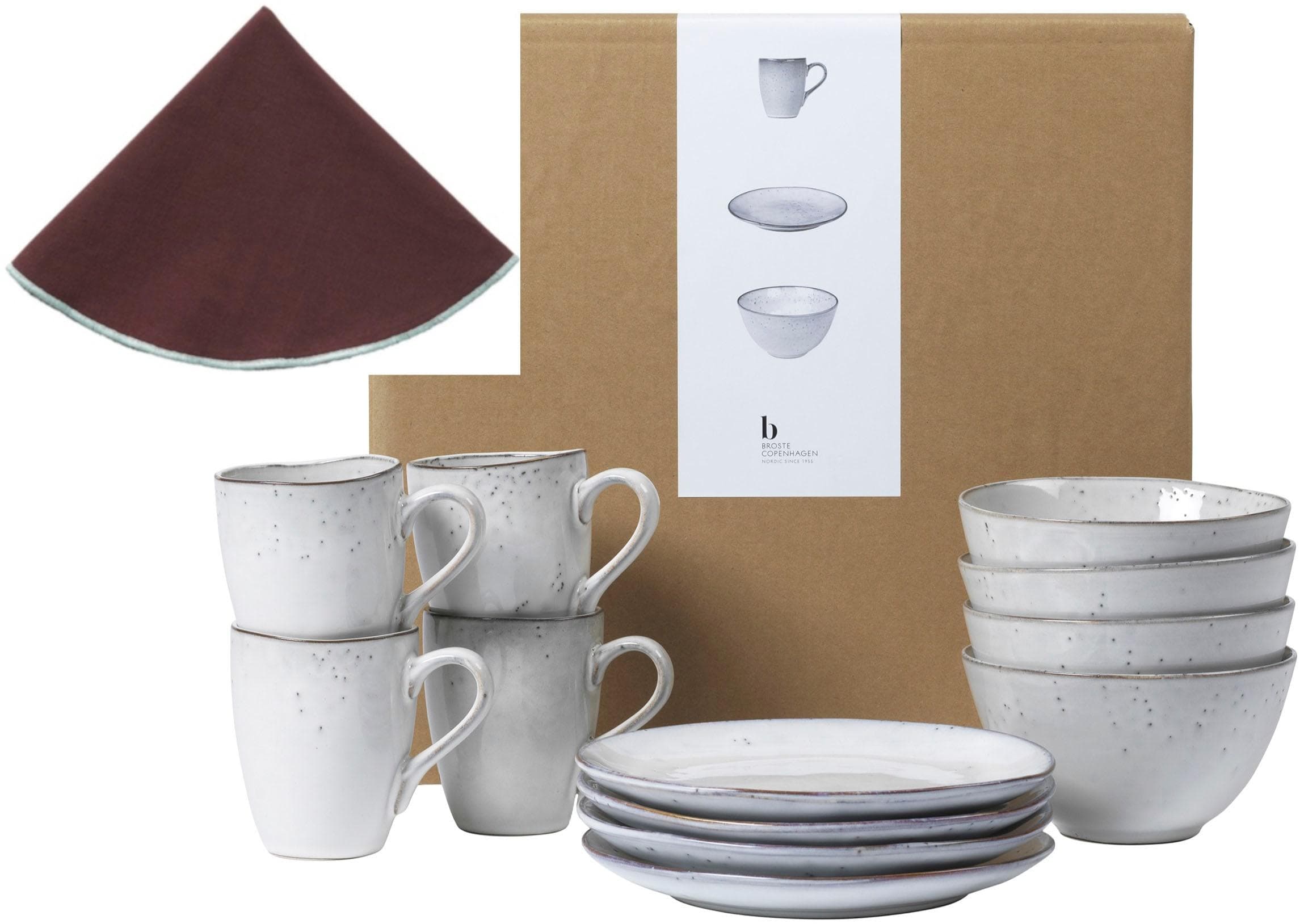 Frühstücks-Geschirrset BROSTE COPENHAGEN Nordic Sand 16-tlg. Keramik