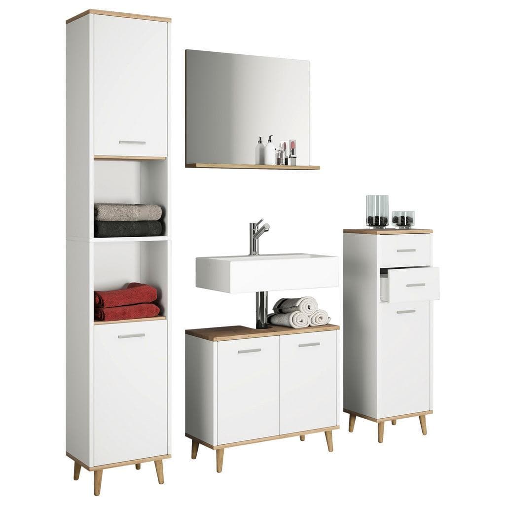Badmöbel-Set 4-teilig - Komplettset für Bad & WC