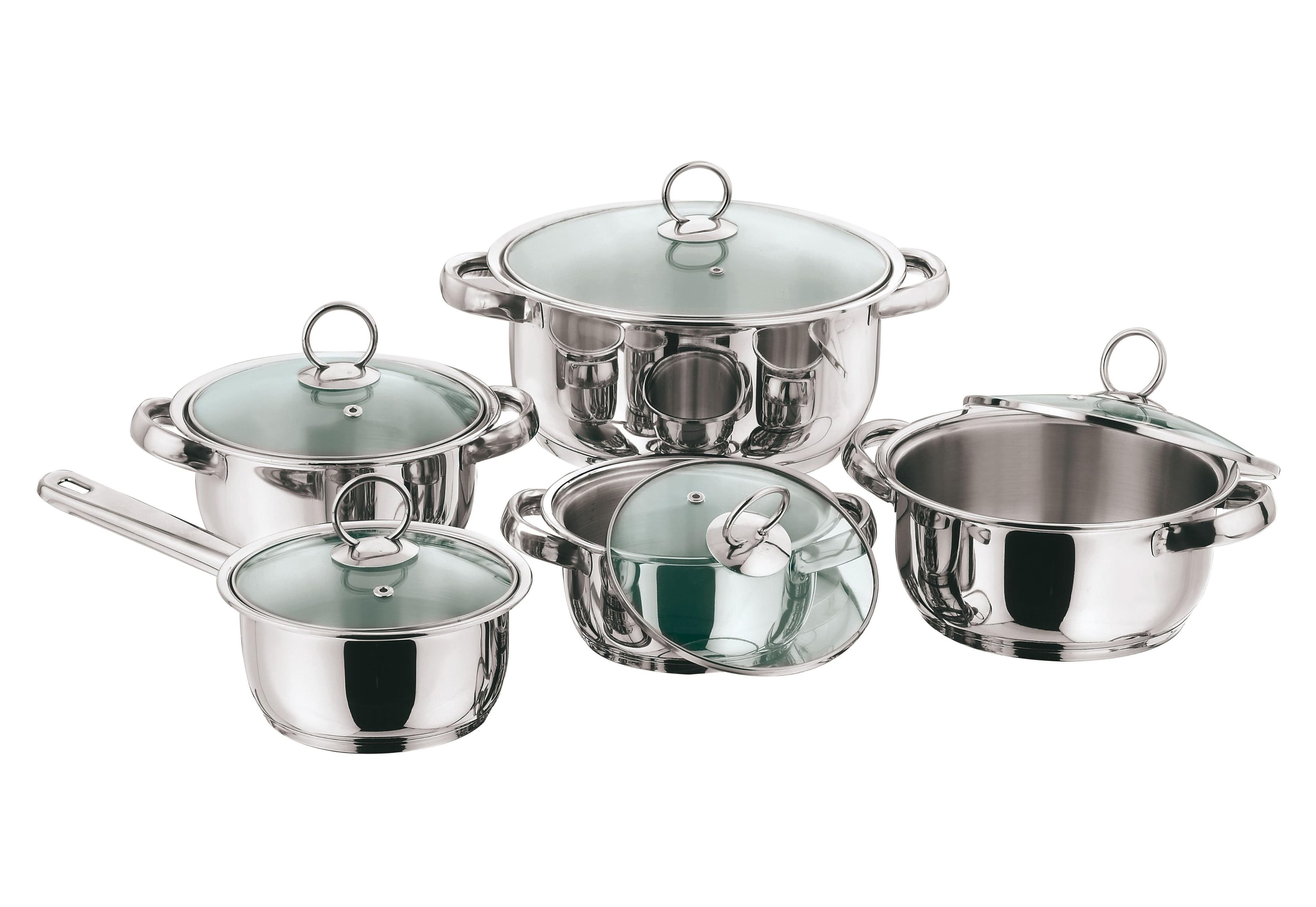 Topf-Set KING "New Silver Line" Silberfarben 10-teilig