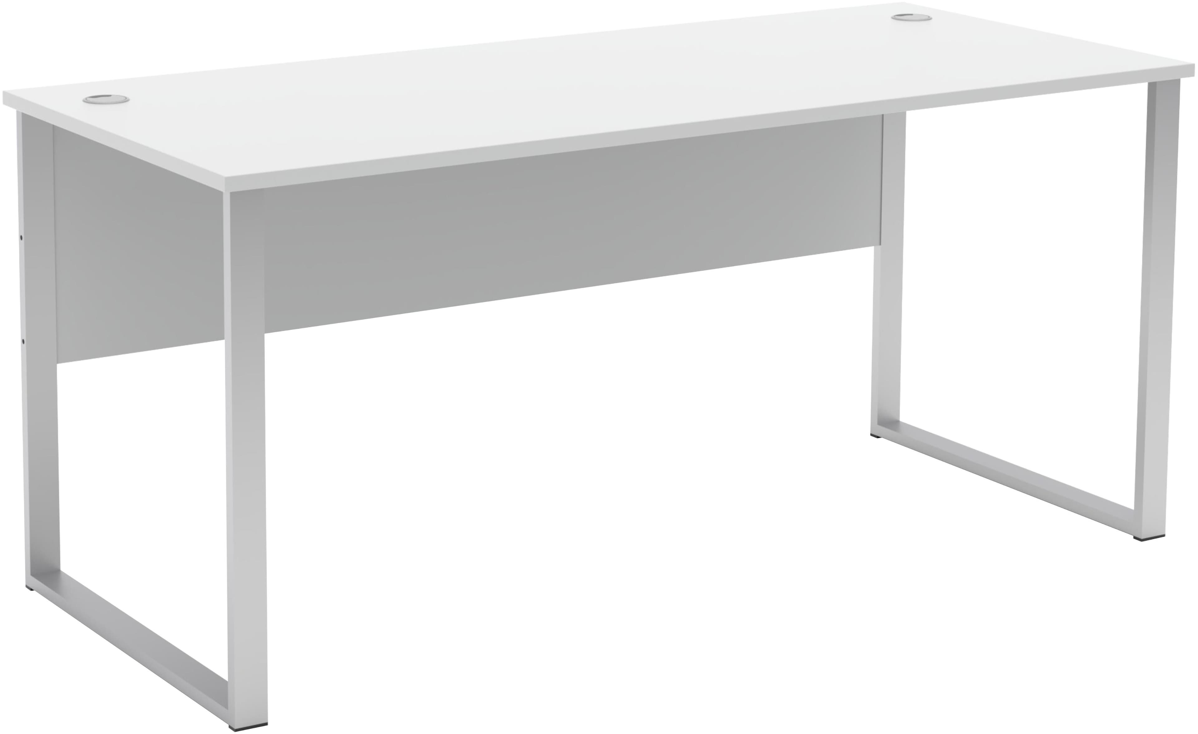 Innostyle Schreibtisch Santorin Weiß Silber Matt