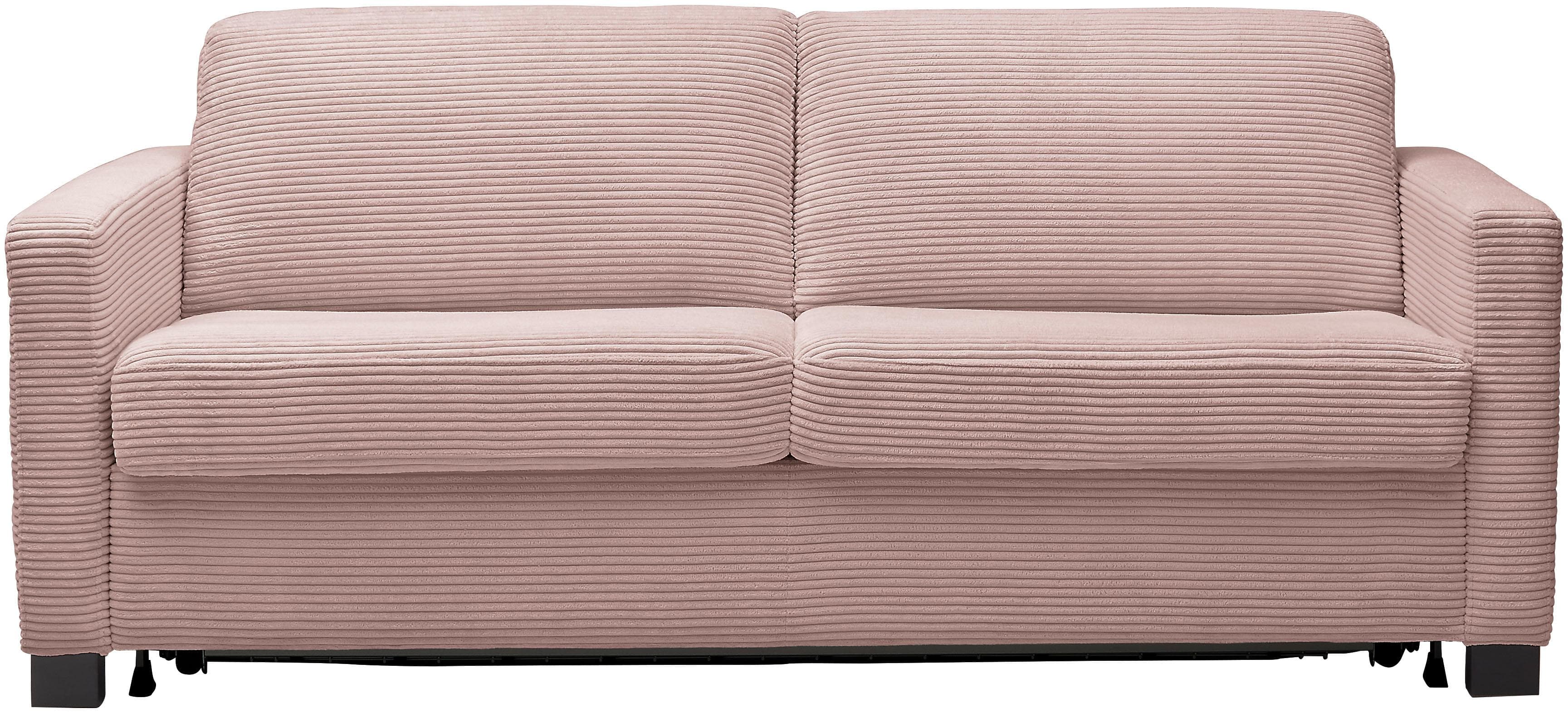 HOME AFFAIRE Schlafsofa Vionelle 2-Sitzer Rosa Kaltschaummatratze