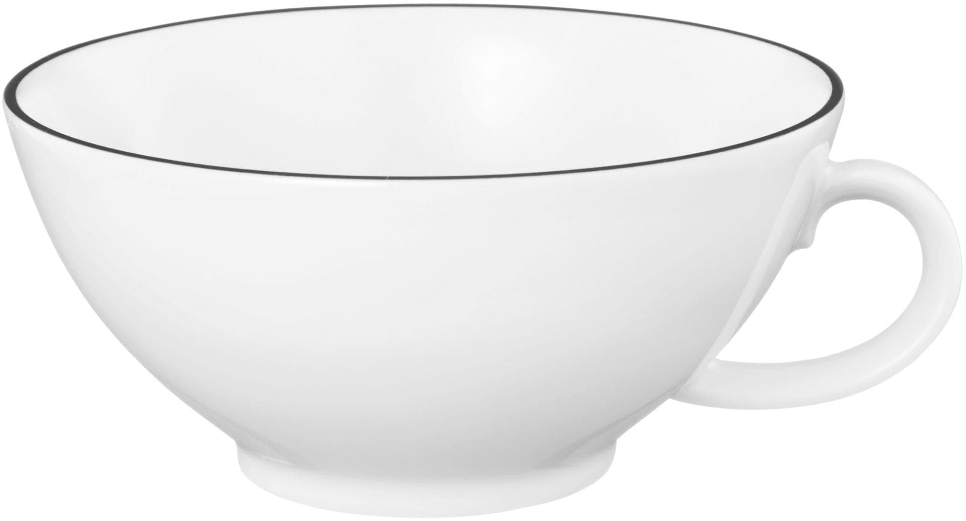 Tasse SELTMANN WEIDEN Lido Black Line Schwarz-Weiß Porzellan