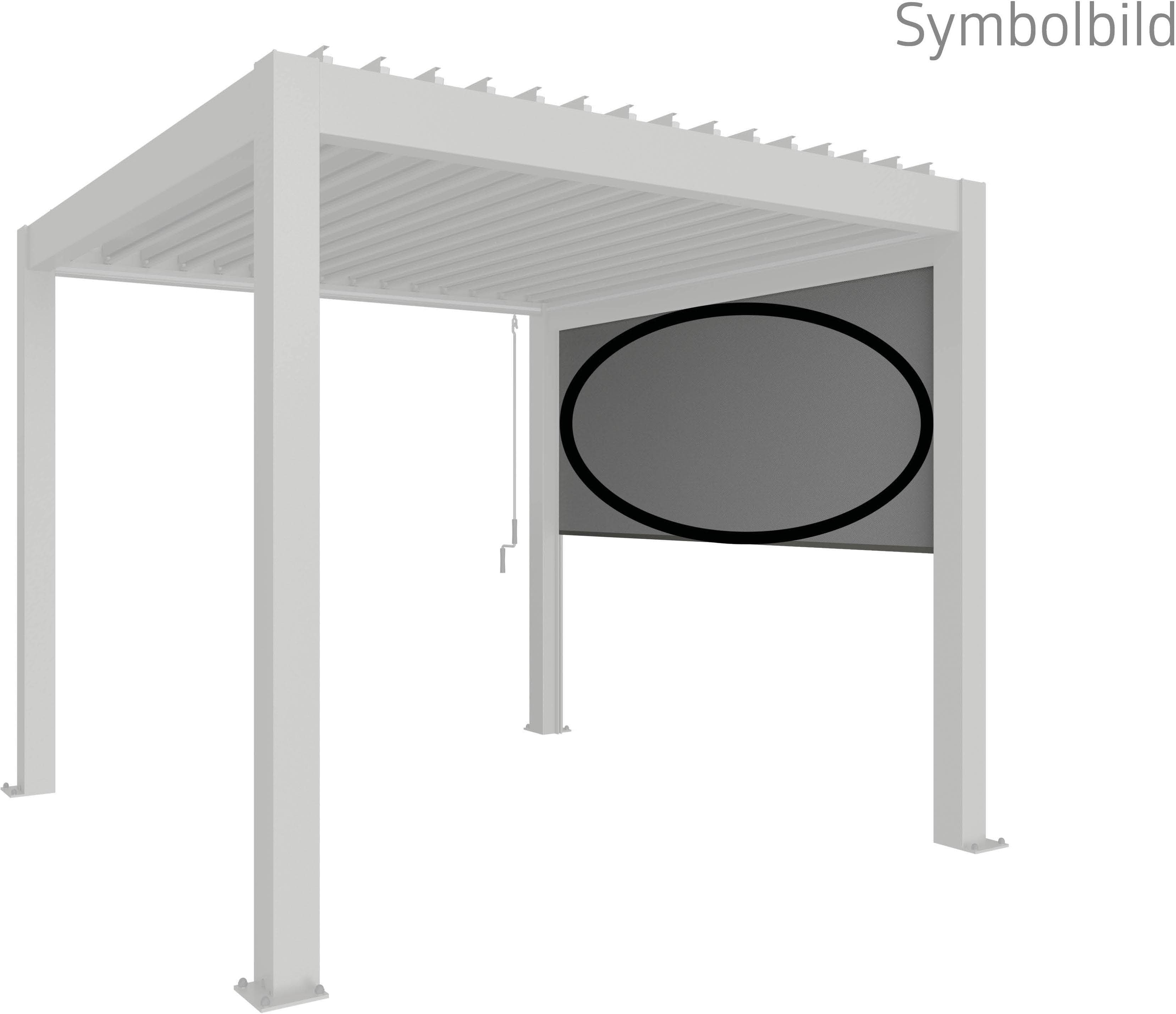 Rollo BIOHORT für Pergola 3,5m, elektrisch, quarzgrau-metallic