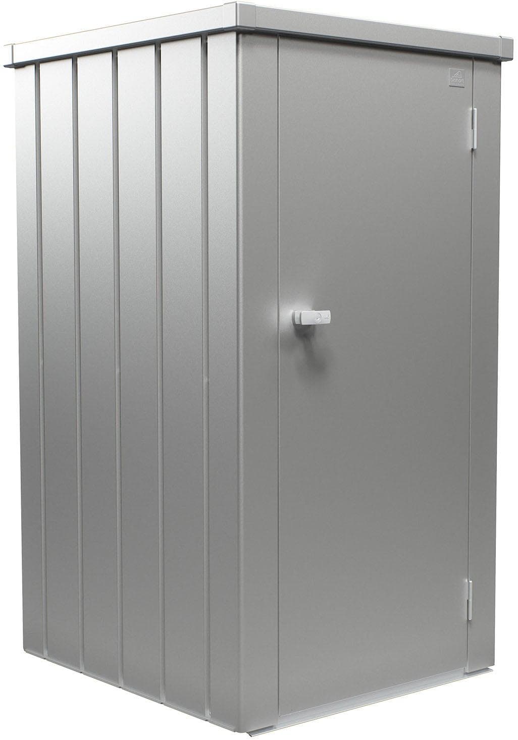 BioHort Mehrzweckschrank Julia Gr. L Silber Metallic Terrassenschrank