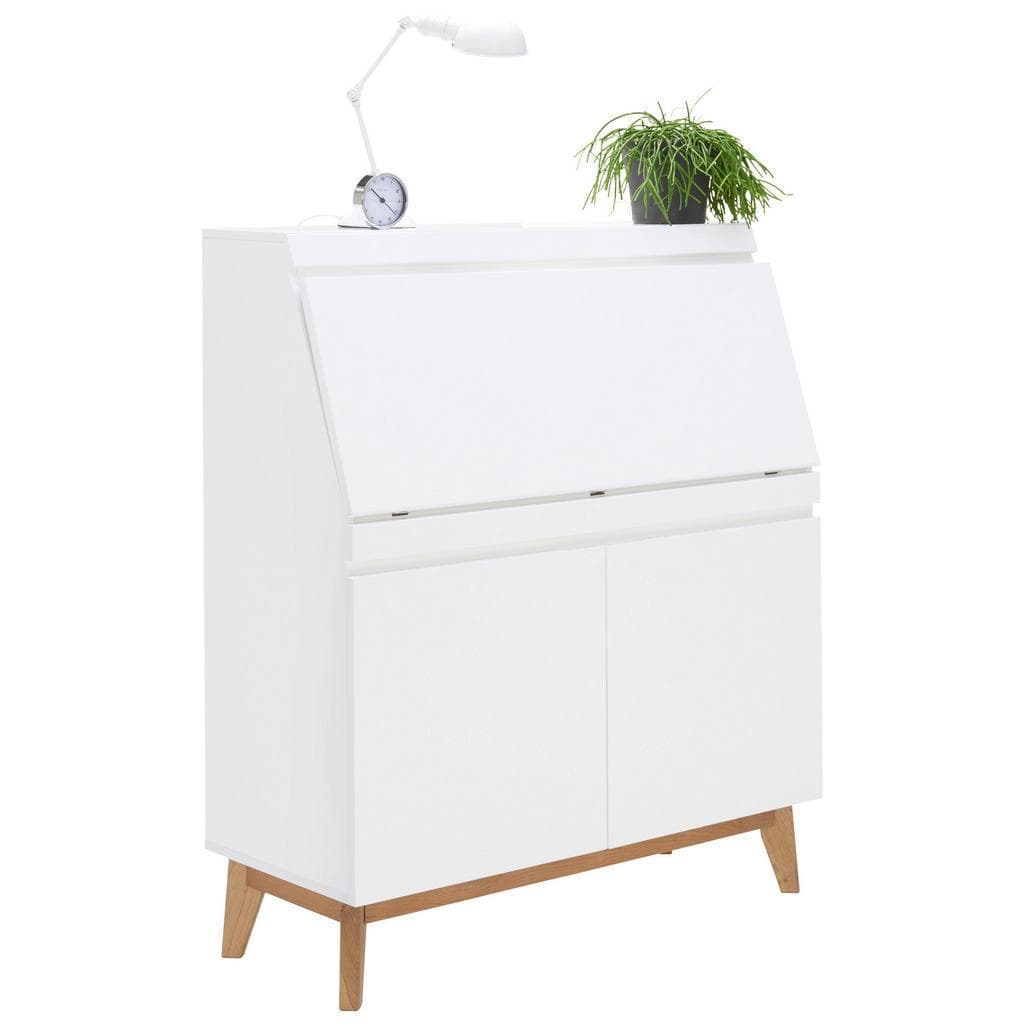 Novel Sekretär Weiß Eiche Massiv