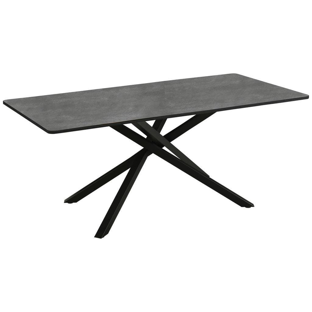 Carryhome Esstisch Grau Metall Holzwerkstoff