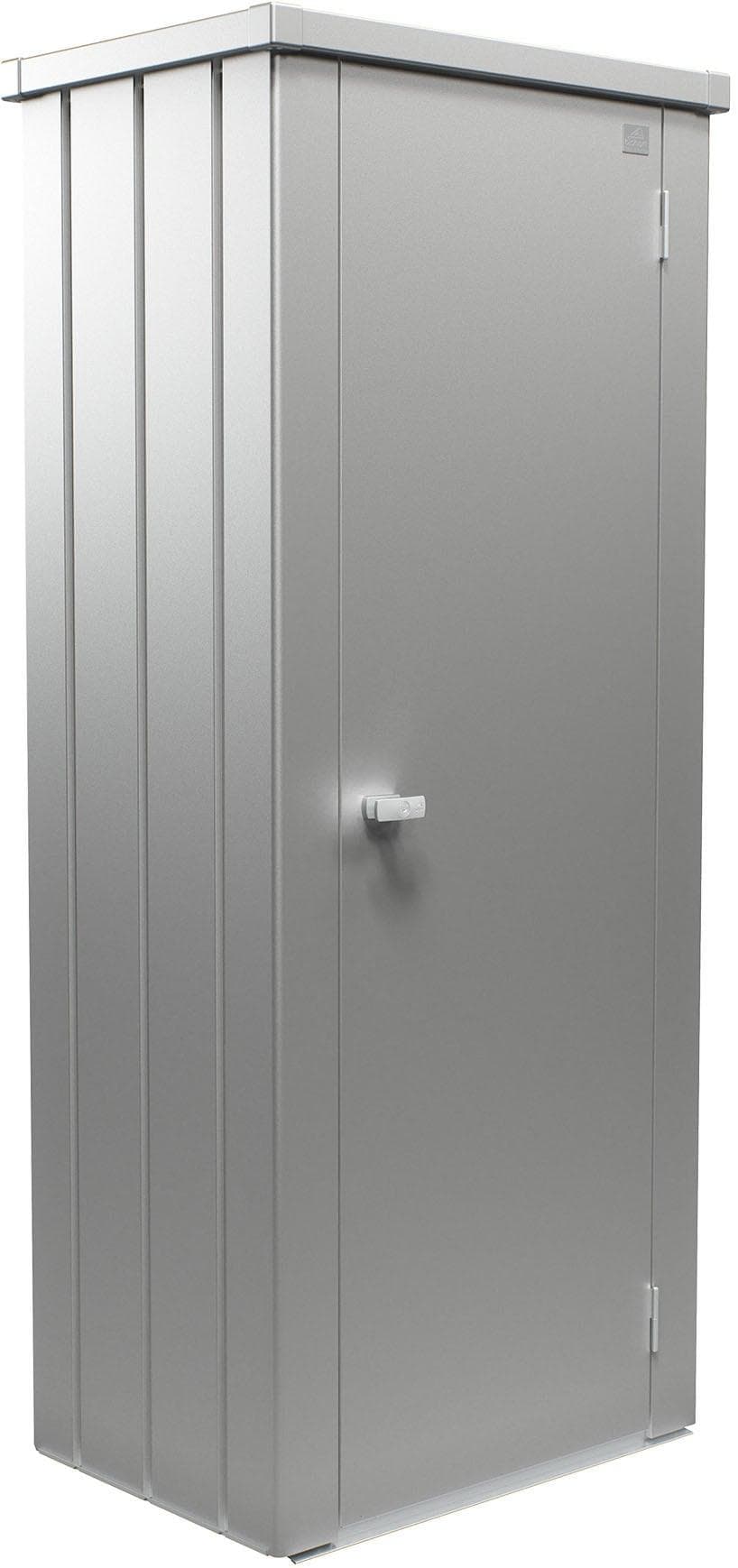 BioHort Mehrzweckschrank Julia Gr. M HIGH Silber Metallic Terrassenschrank