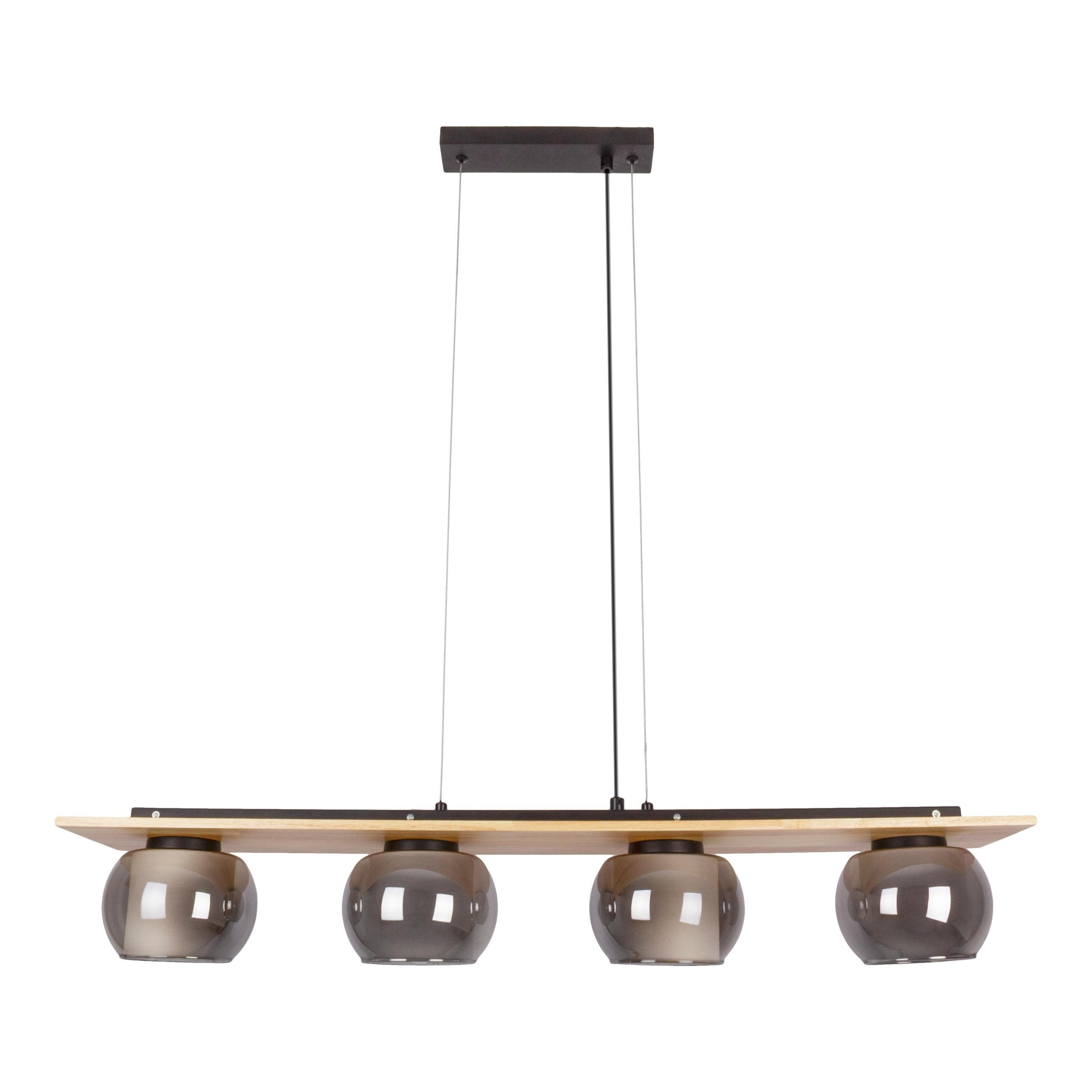 NÄVE Pendelleuchte Texas Natur 4er Set 15cm 120cm