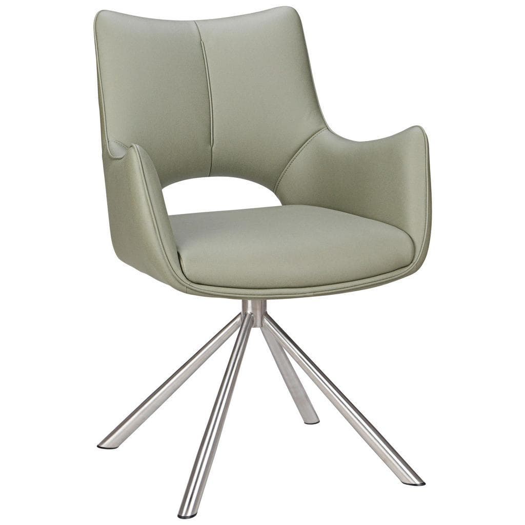 Carryhome Armlehnstuhl Grün Metall Textil Esszimmerstuhl