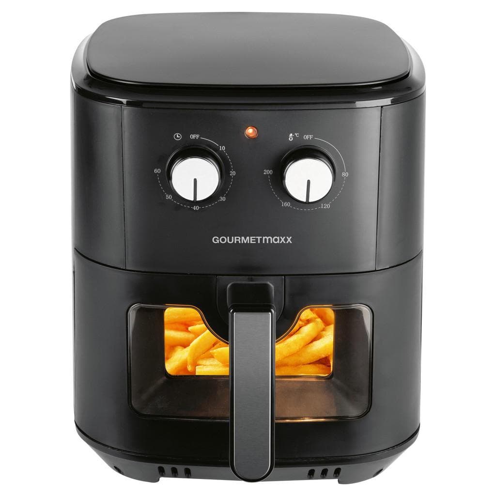 Gourmetmaxx Heißluftfritteuse Schwarz 6L