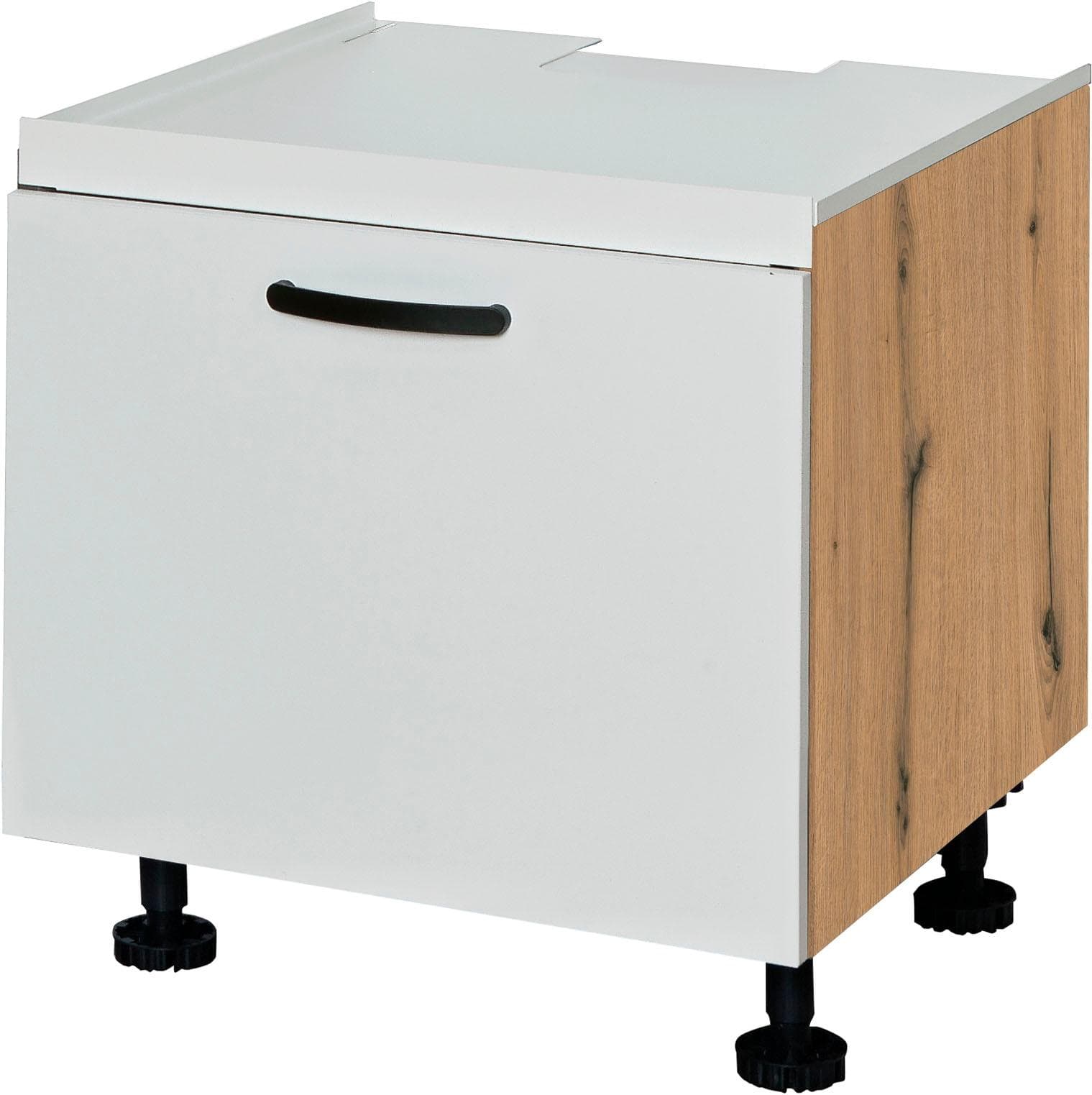 Unterschrank EXPRESS KÜCHEN "ARTA" Weiß Bügelgriff