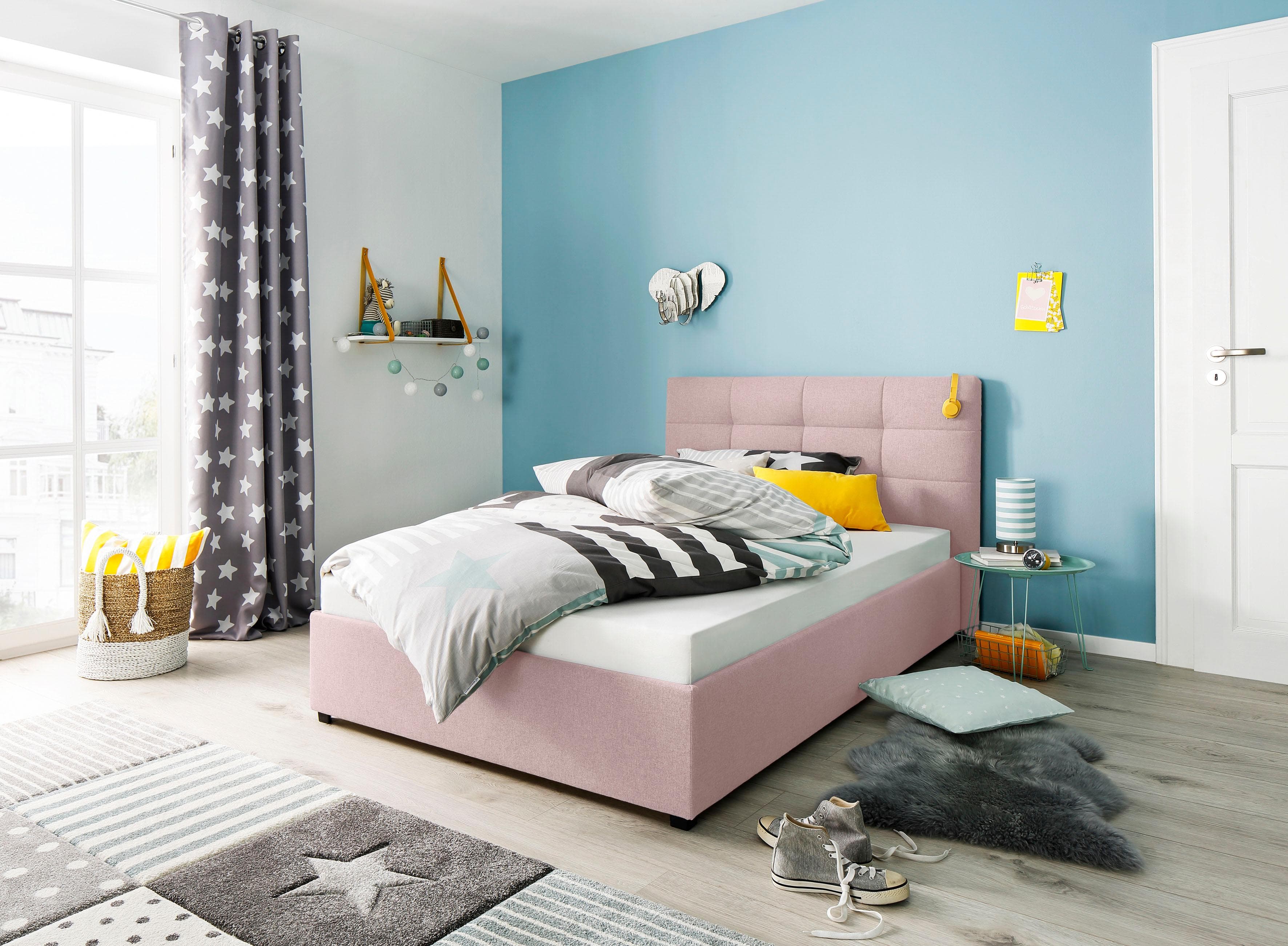 HOME AFFAIRE Polsterbett Endres Rosa mit Bettkasten und Matratze