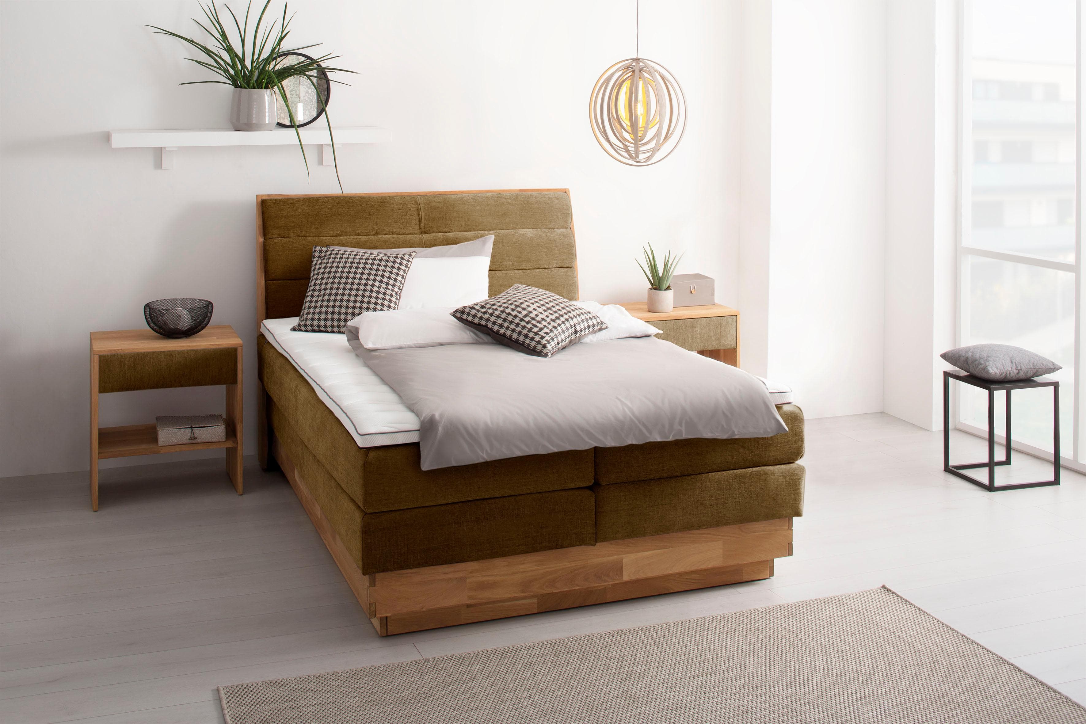 OTTO HOME Jenna Boxspringbett Bronzo mit Bettkasten und 2 Matratzen