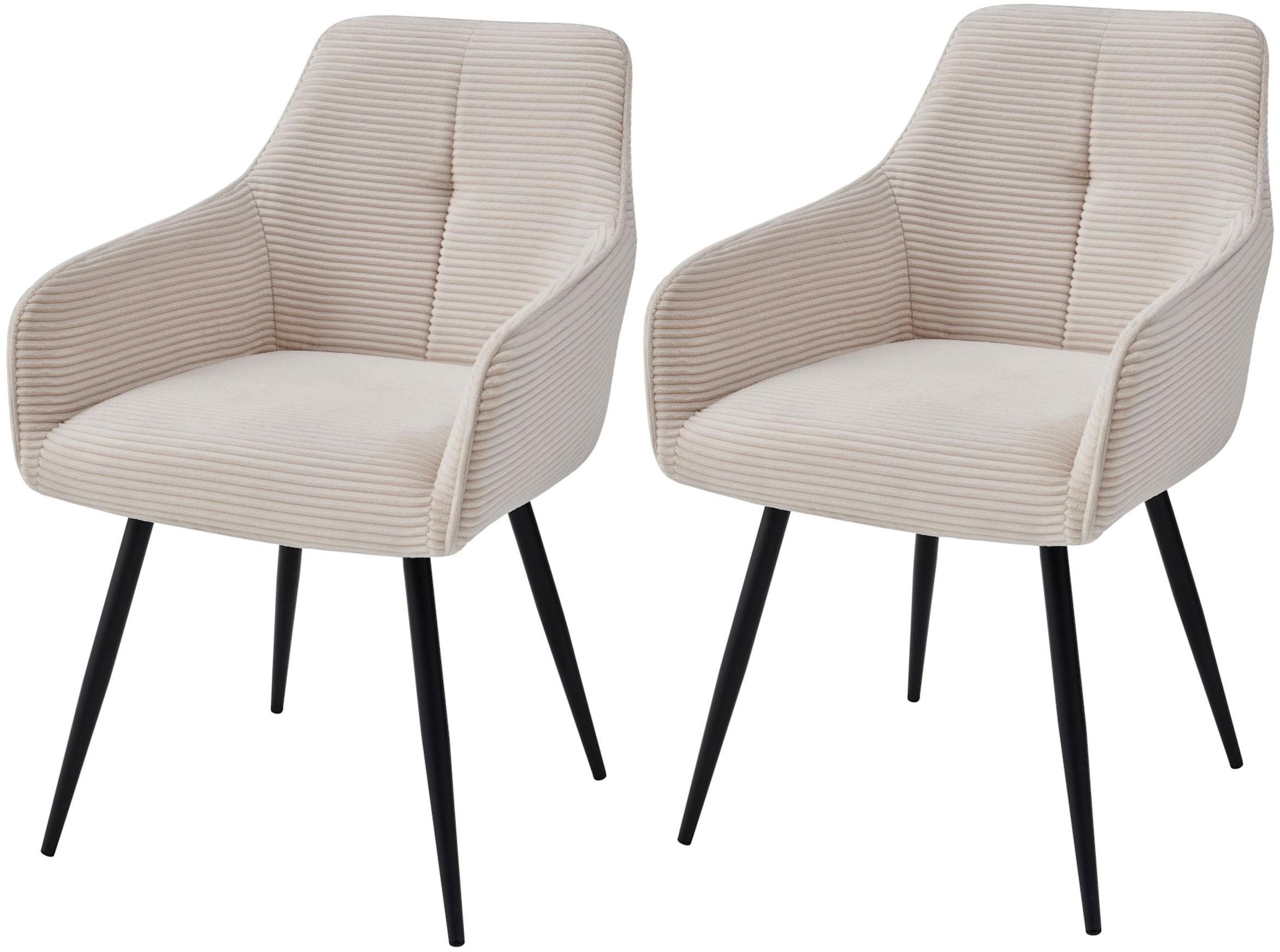 Armlehnstuhl HELA VERONA Beige Schwarz gepolstert