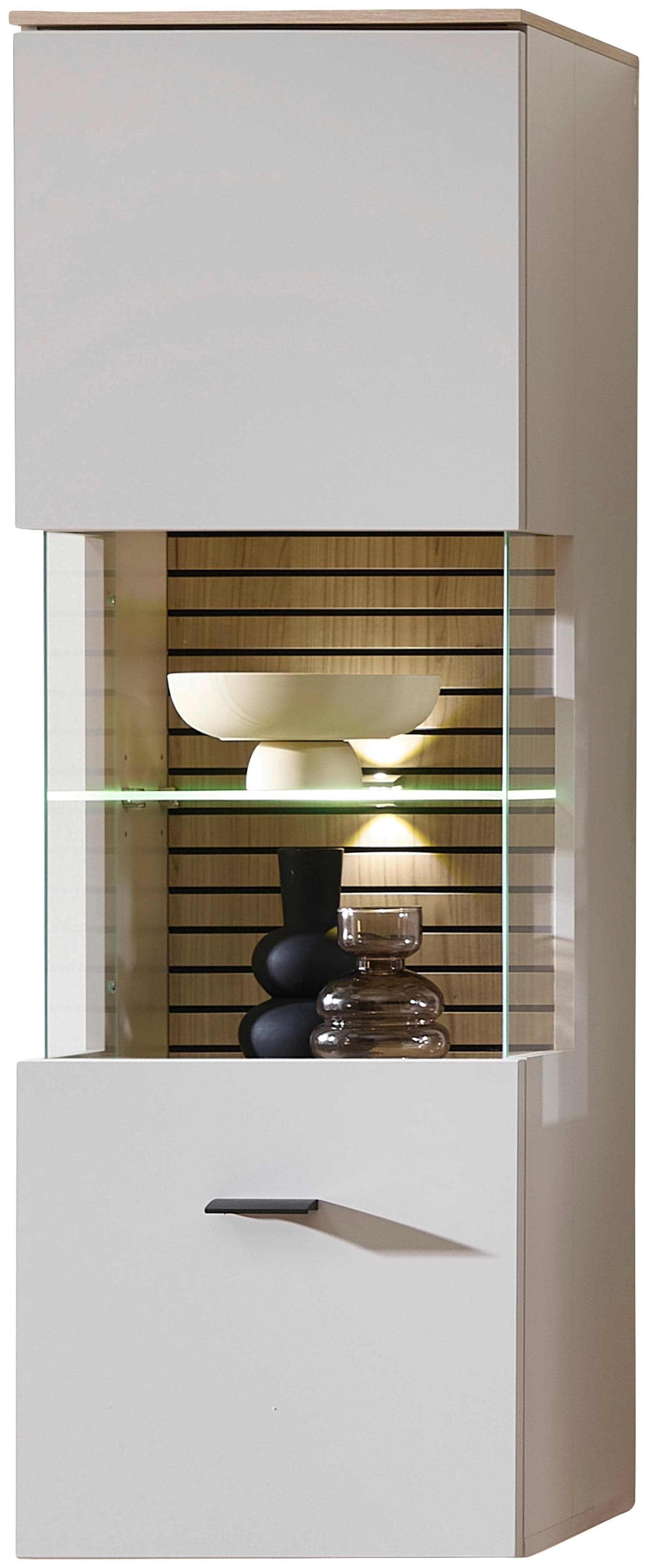 Innostyle Hängevitrine INA Cashmere/Riva Eiche mit LED-Beleuchtung
