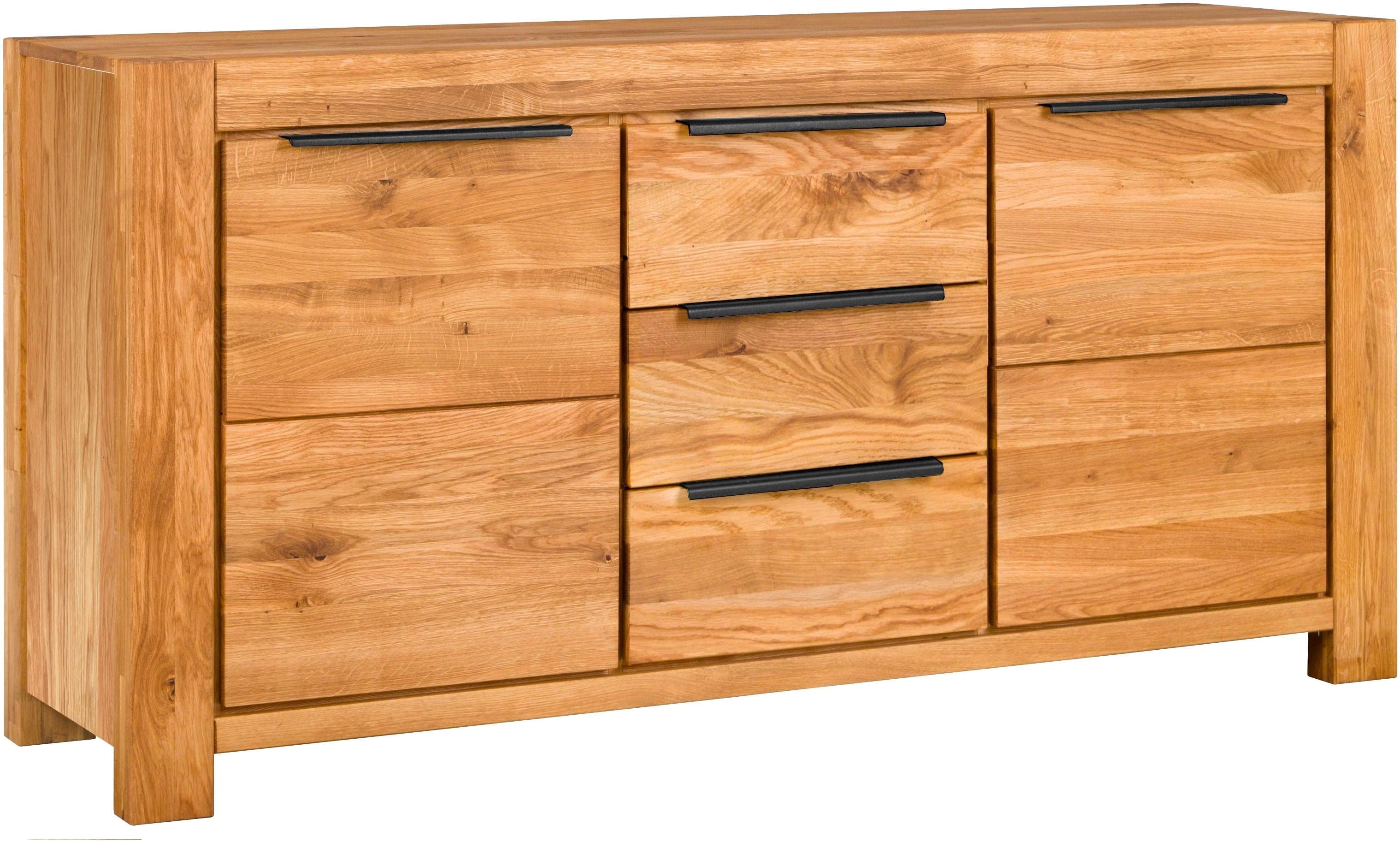 Sideboard HOME AFFAIRE Braun Eiche Massivholz