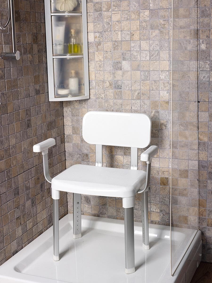 Dusch- und Badhocker Bischof Splash Comfort Xtra Weiß Silberfarben