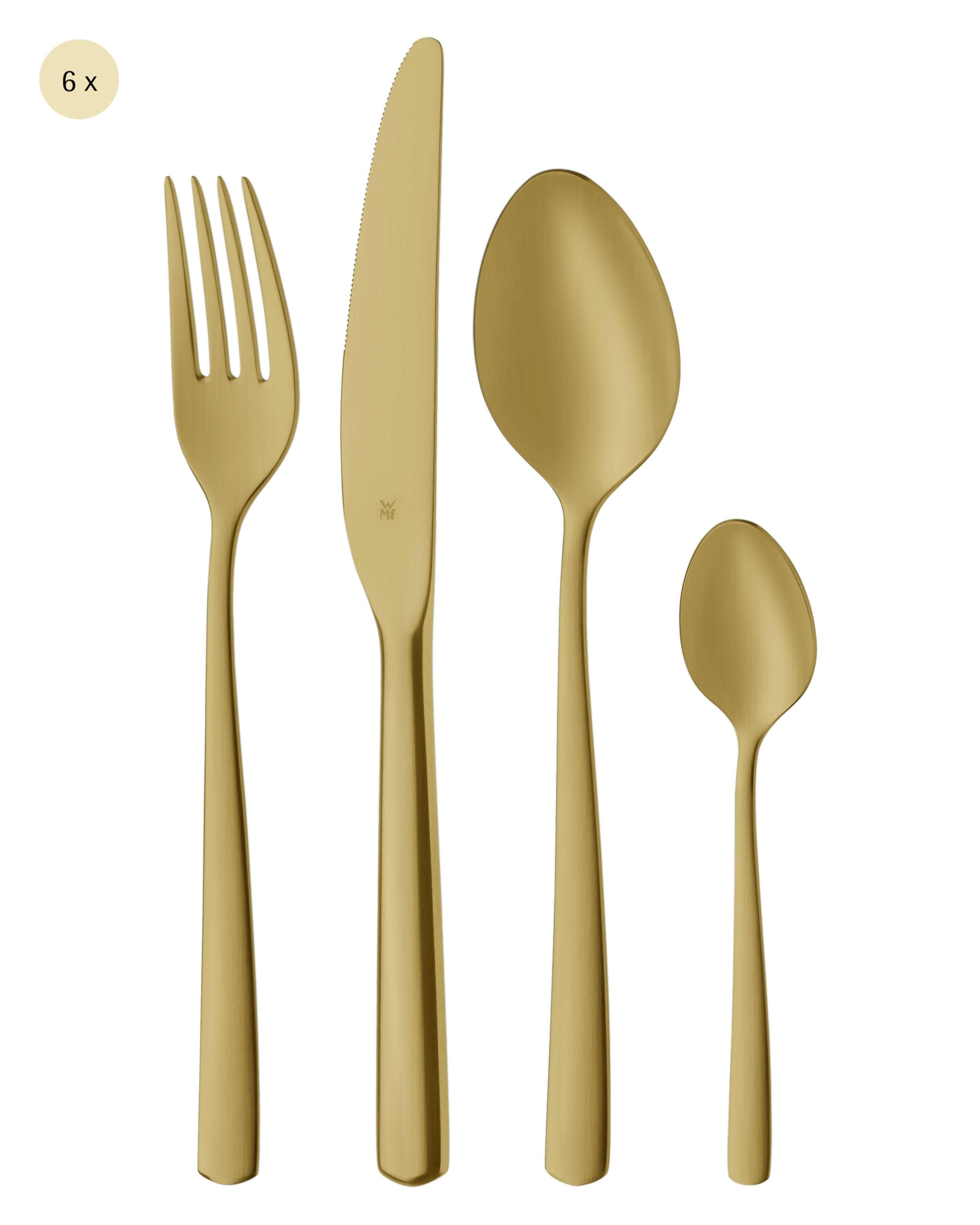 WMF Boston Besteck-Set 24-tlg. Champagner-Gold Cromargan Edelstahl
