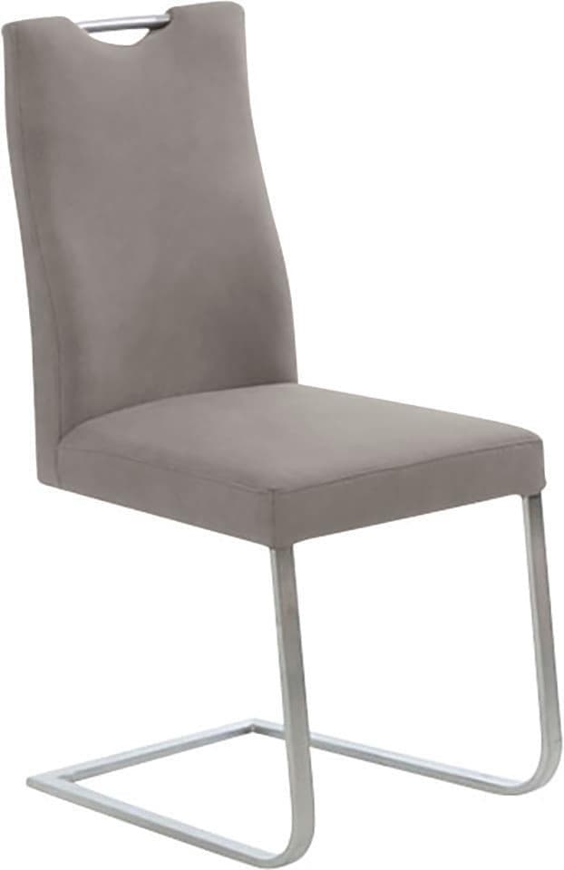 K+W Komfort & Wohnen Freischwinger 6194 Hellgrau Edelstahl