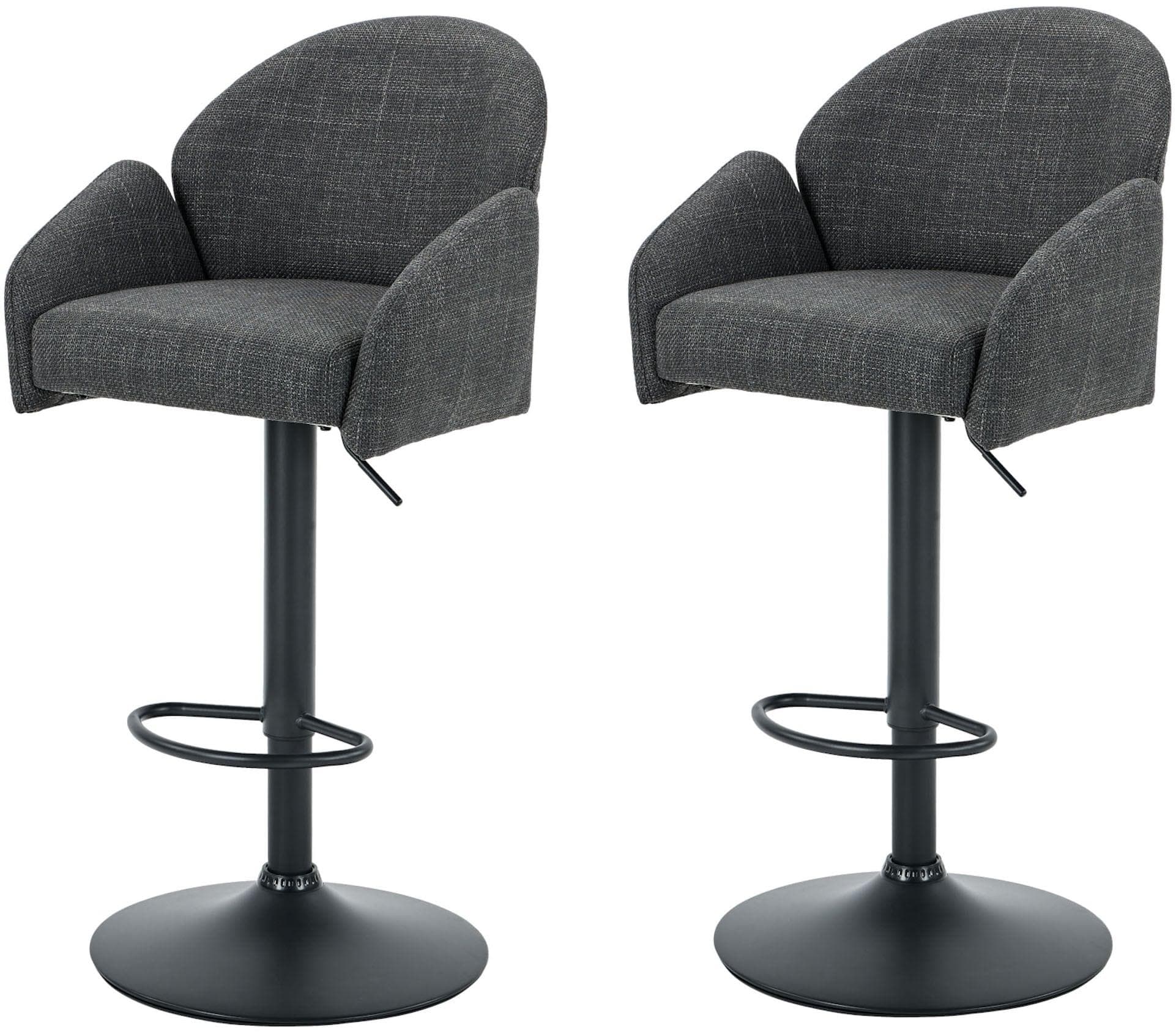 Moderner Barhocker in Anthrazit und Schwarz