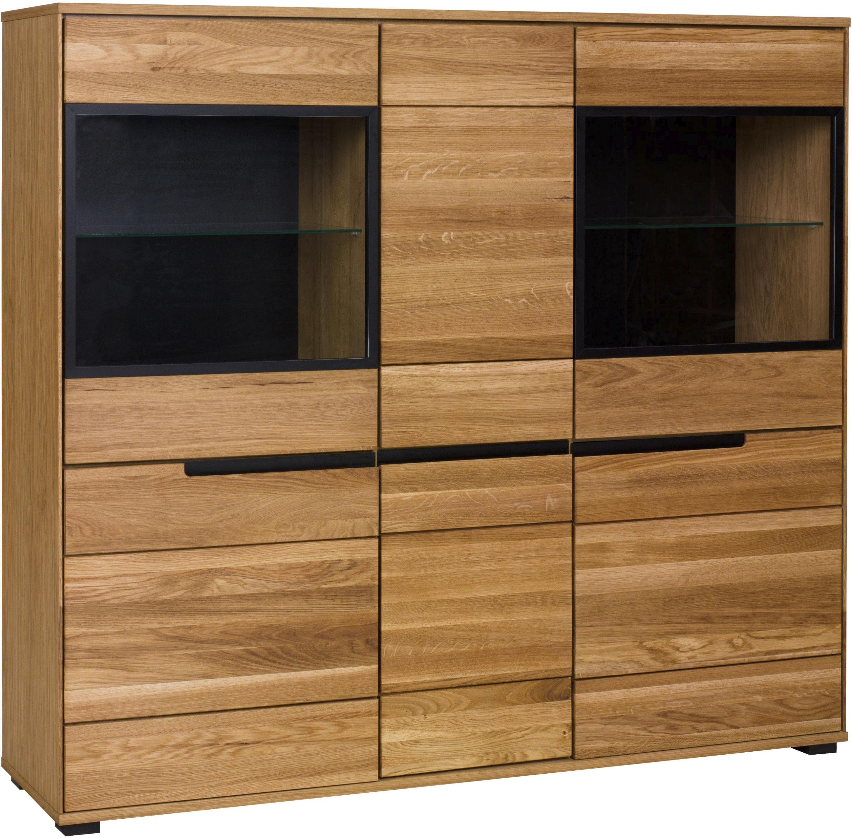 Home Affaire Highboard Braun Aluglastüren
