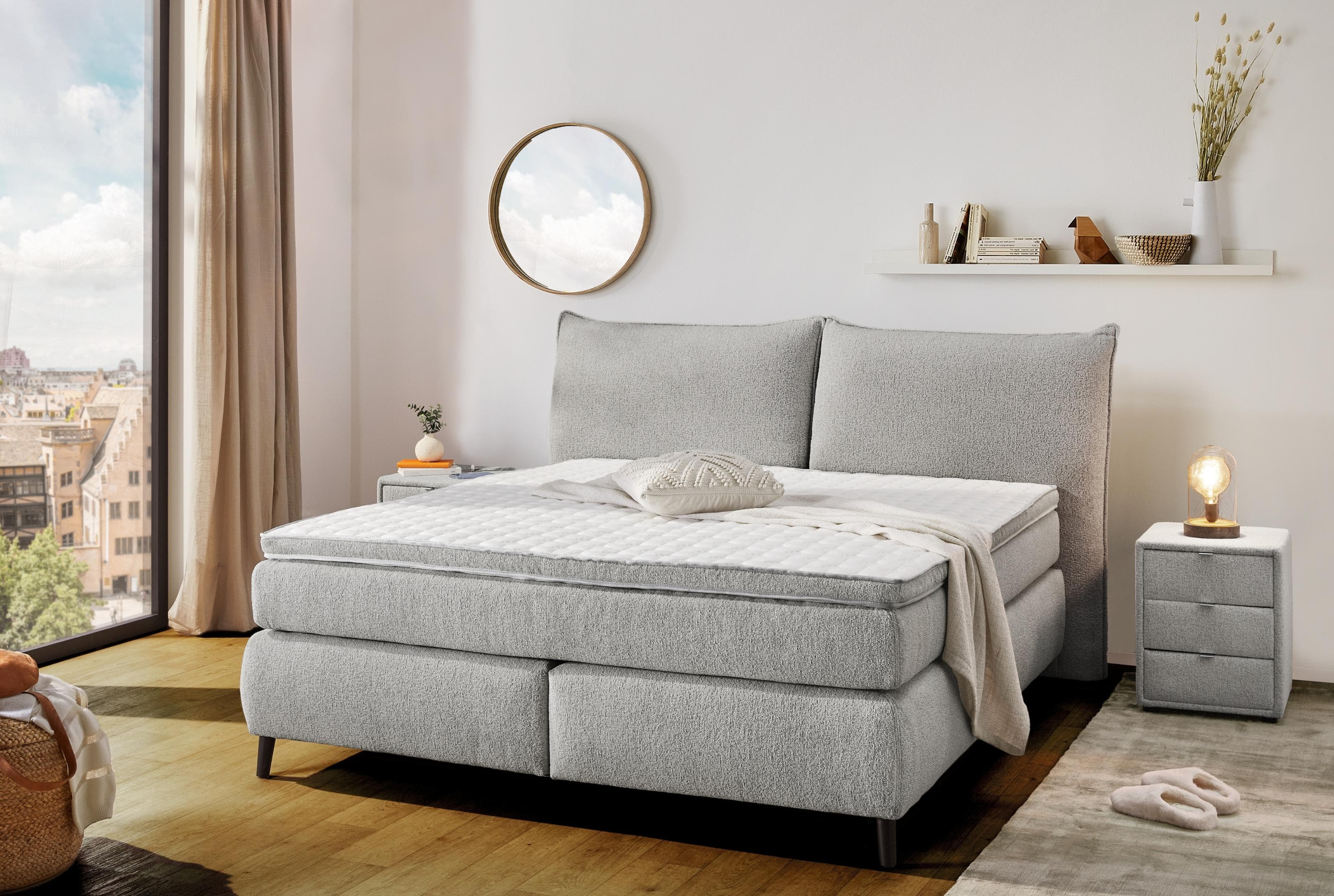 Boxspringbett Hacienda 180cm Jockenhöfer Gruppe 7-Zonen-Matratze Kaltschaum-Topper