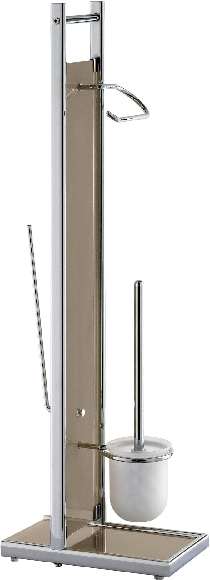 Badaccessoire-Set HEINE HOME Sand Chrom Glas Badaccessoires-Sets