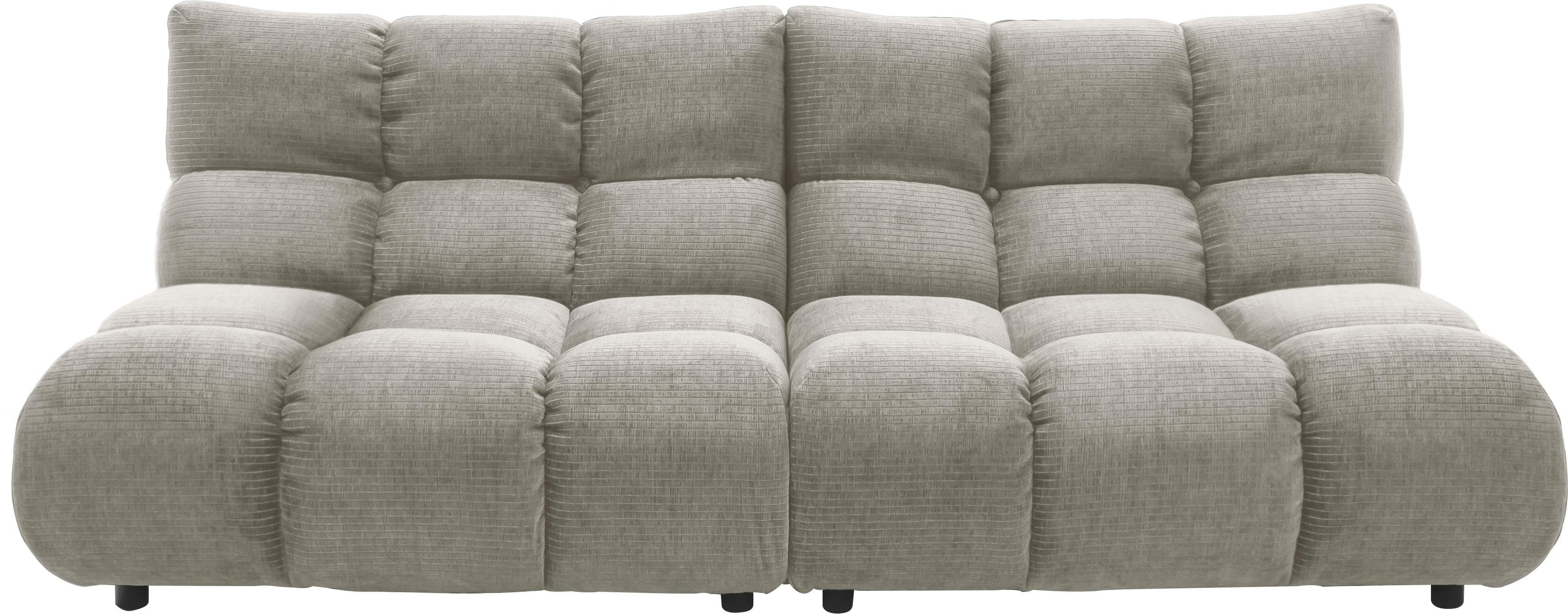 HOME AFFAIRE 3-Sitzer Sofa "Cozy Bubble" Silber mit Steppung