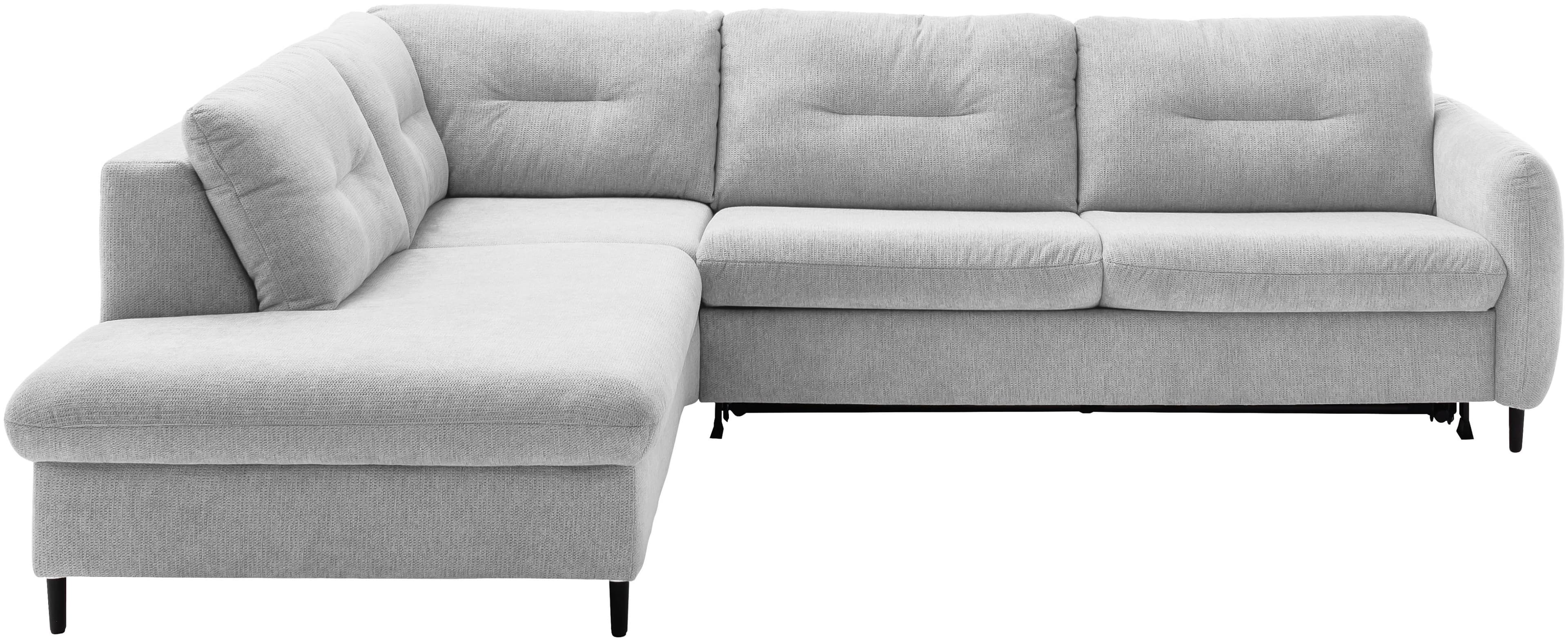 Ecksofa HOME AFFAIRE Clevina L-Form Kaltschaummatratze Silber