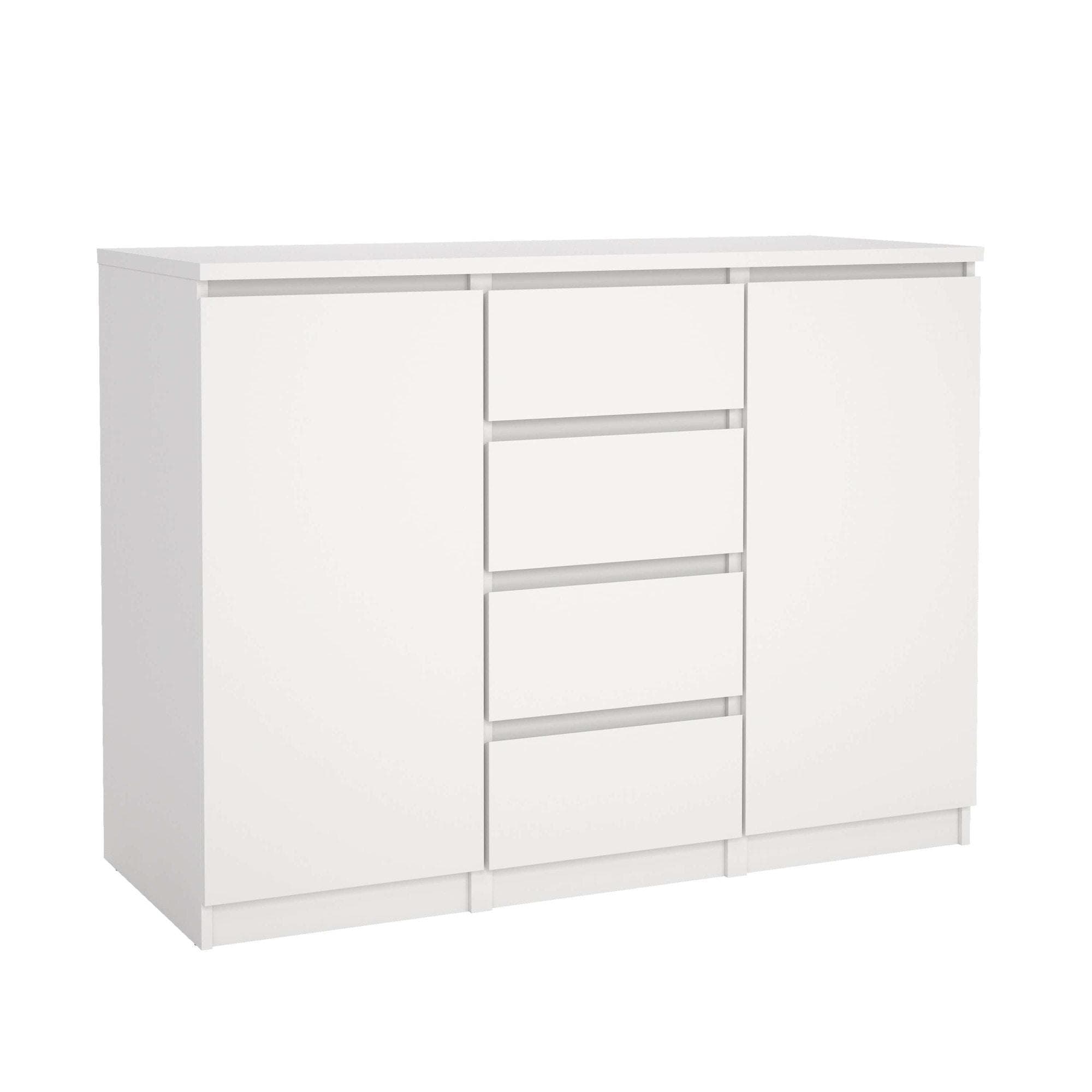 Inosign Kommode Naia Sideboard 4 Schubladen 2 Türen Matt Weiß