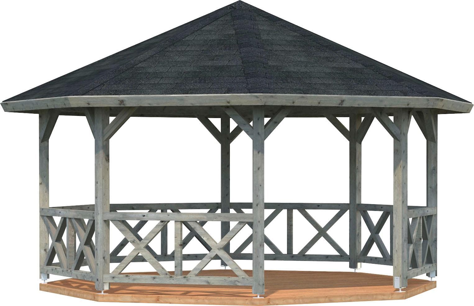 Palmako Garten Pavillon Betty Massivholz Achteckig
