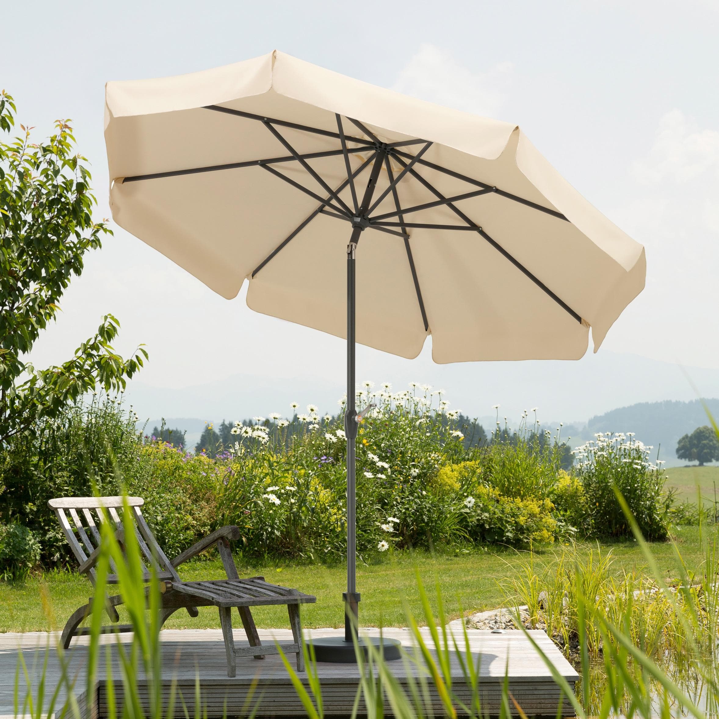 Marktschirm SCHNEIDER SCHIRME "Orlando" Beige 270 cm