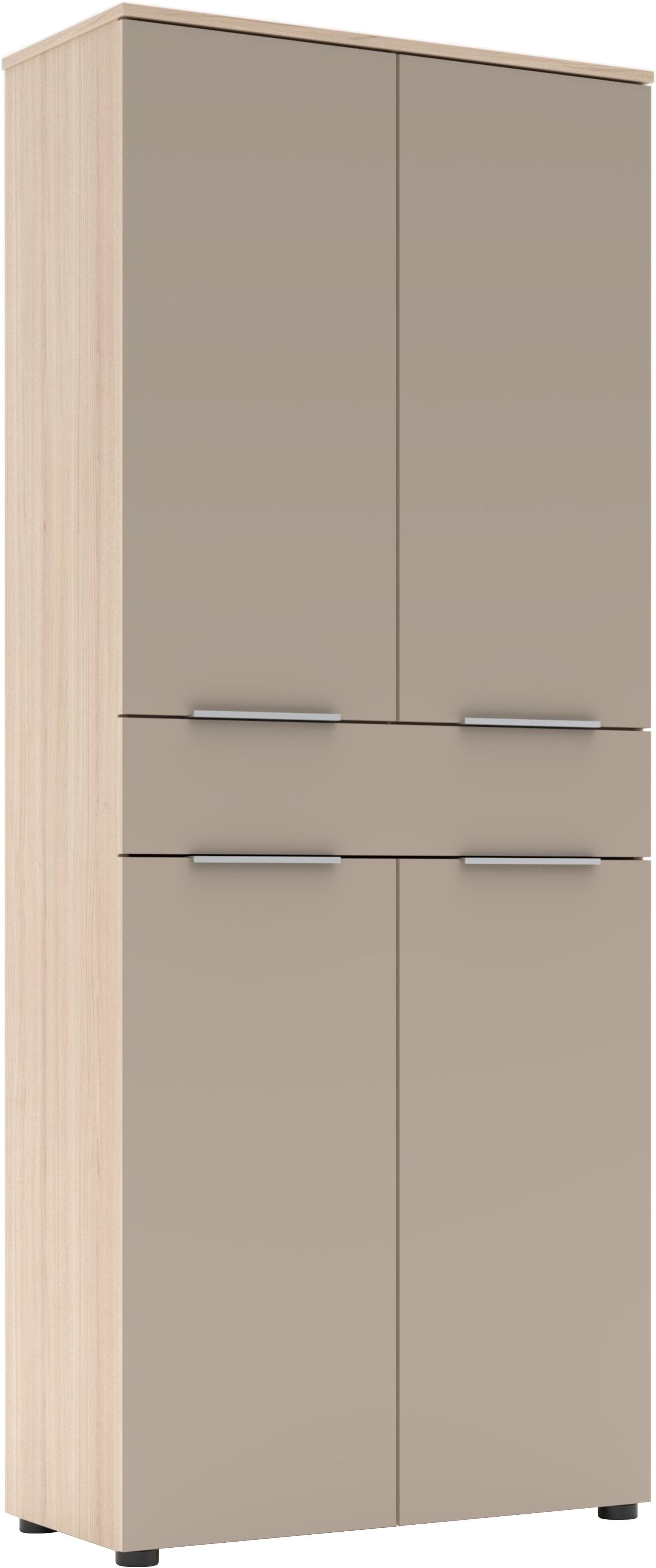 Aktenschrank INNOSTYLE Büroschrank Santorin Cashmere Riva Eiche 4-türig