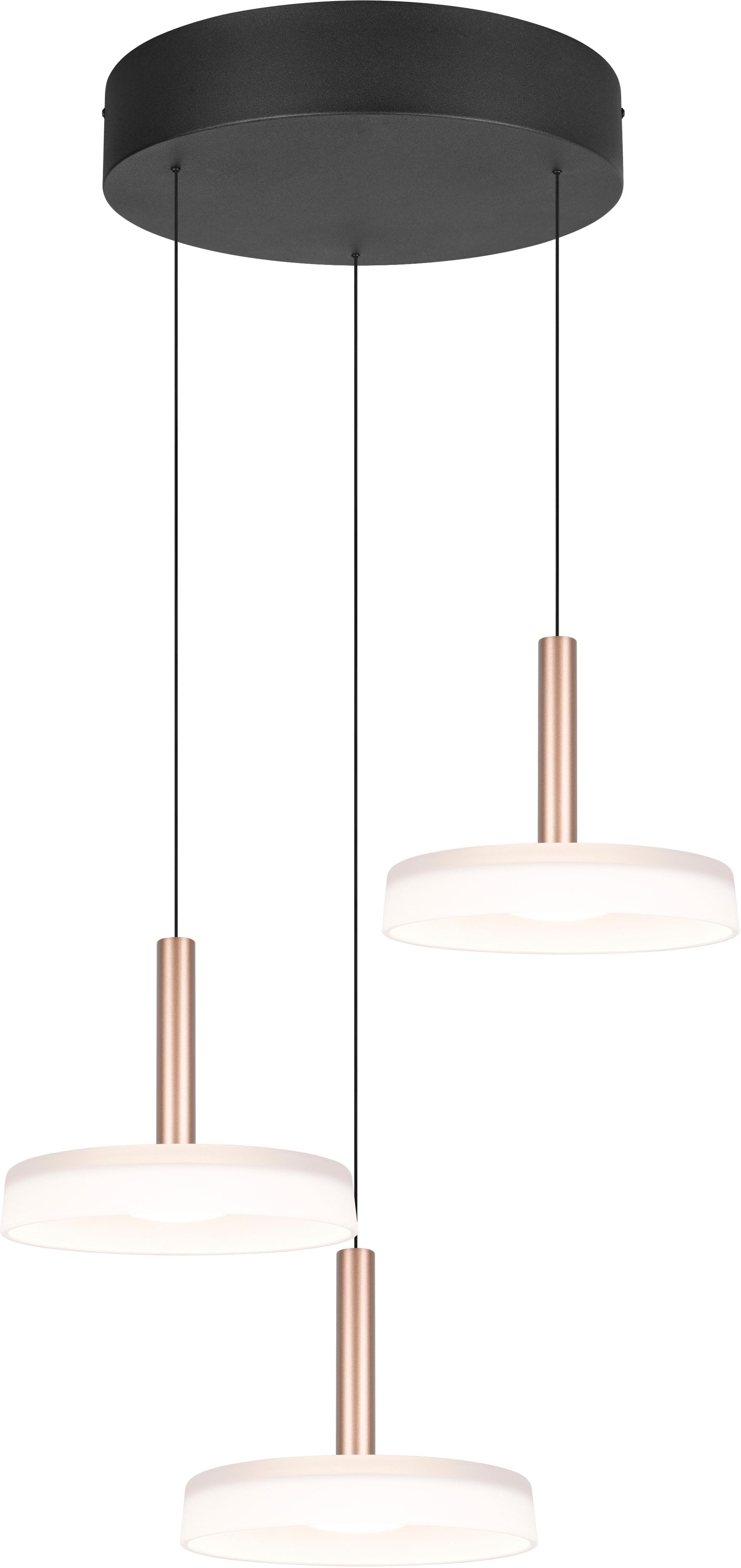 TRIO LEUCHTEN LED Pendelleuchte CELESTE Dimmbar Coffee Metall Glas