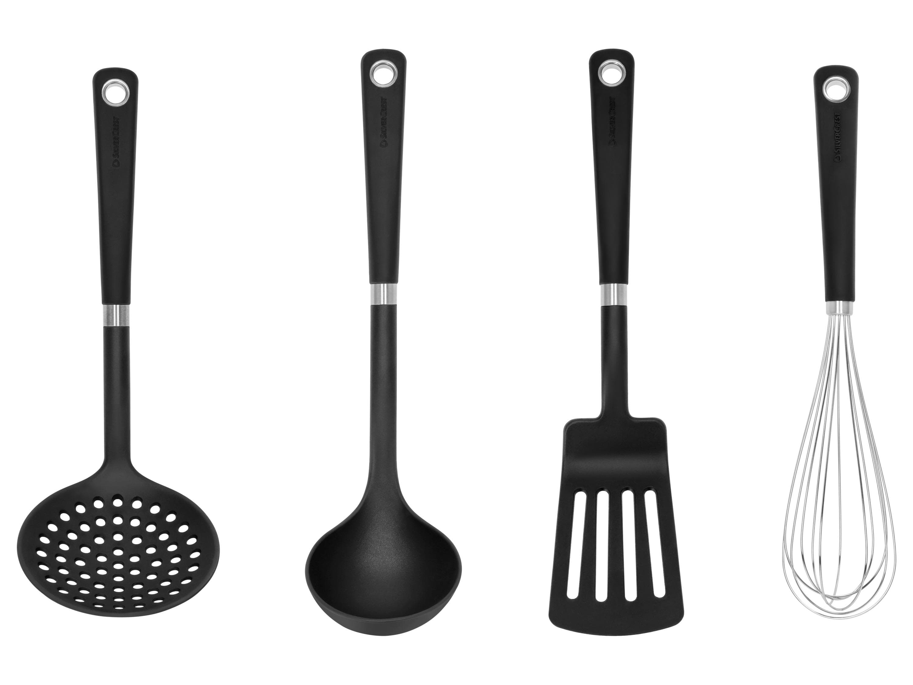 SILVERCREST® Küchenhelfer-Set 4-teilig Edelstahl Kunststoff