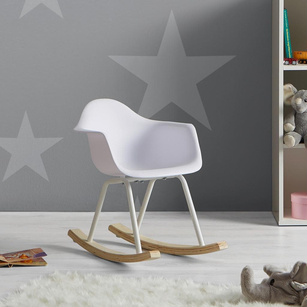 Bessagi Kids Kinderstuhl Weiß Holz Metall Kunststoff