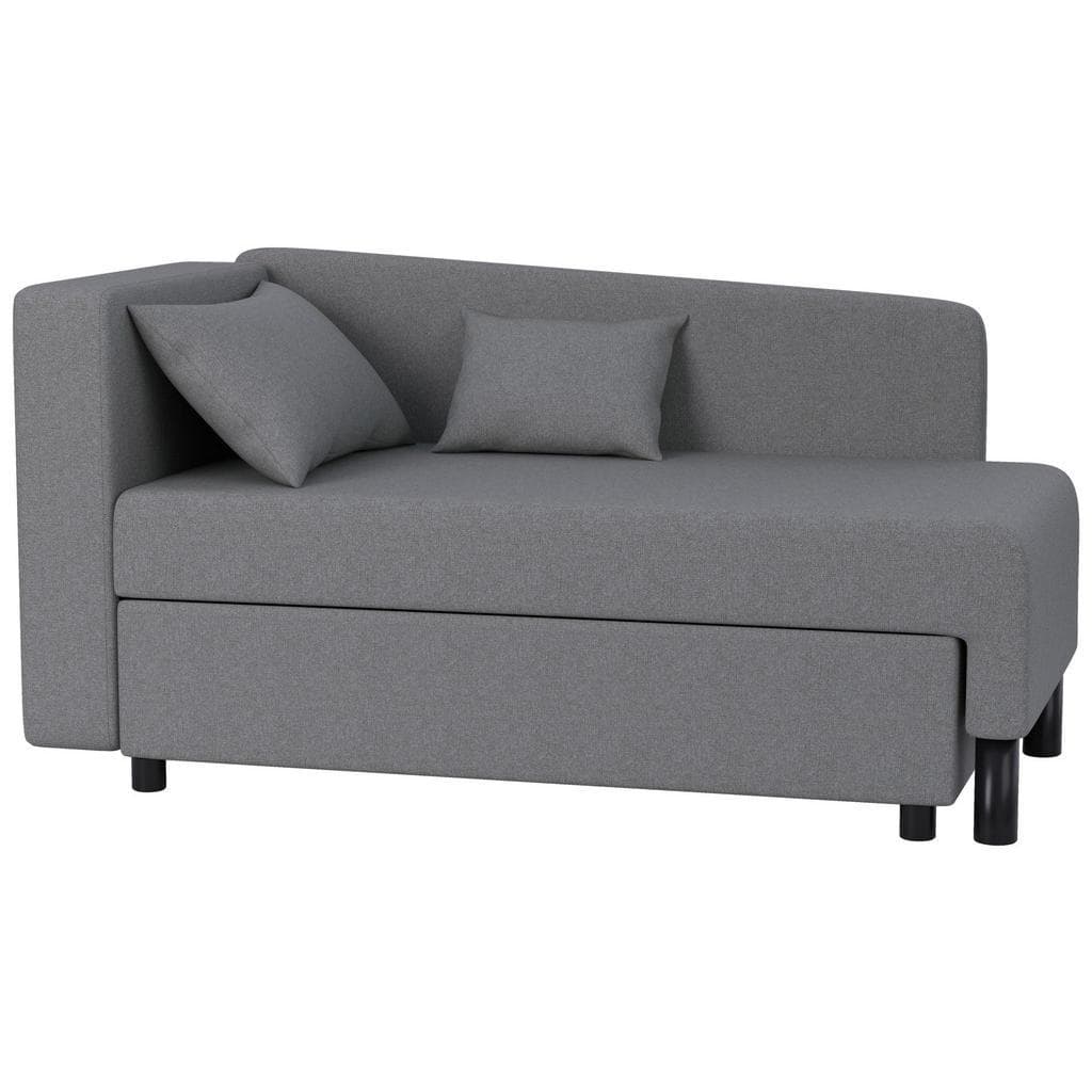 Carryhome Récamiere Grau Textil Schaumstoff Liegefunktion