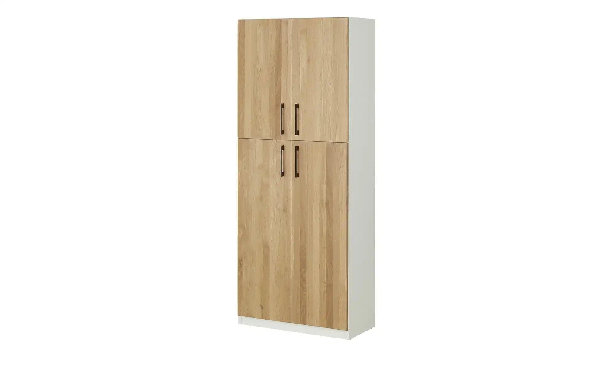 Aktenschrank SOLIDLine Weiß Massive Eiche