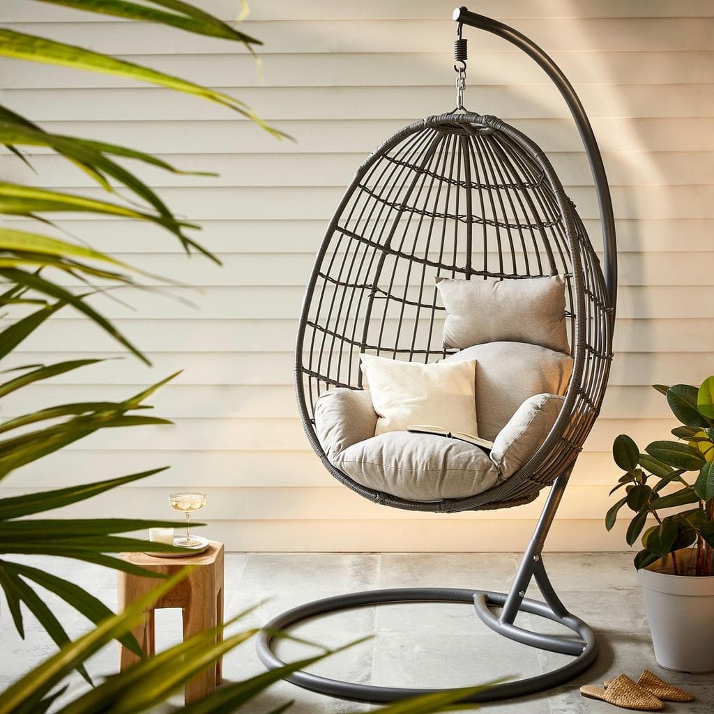 Ambia Garden Hängesessel Grau Polyester