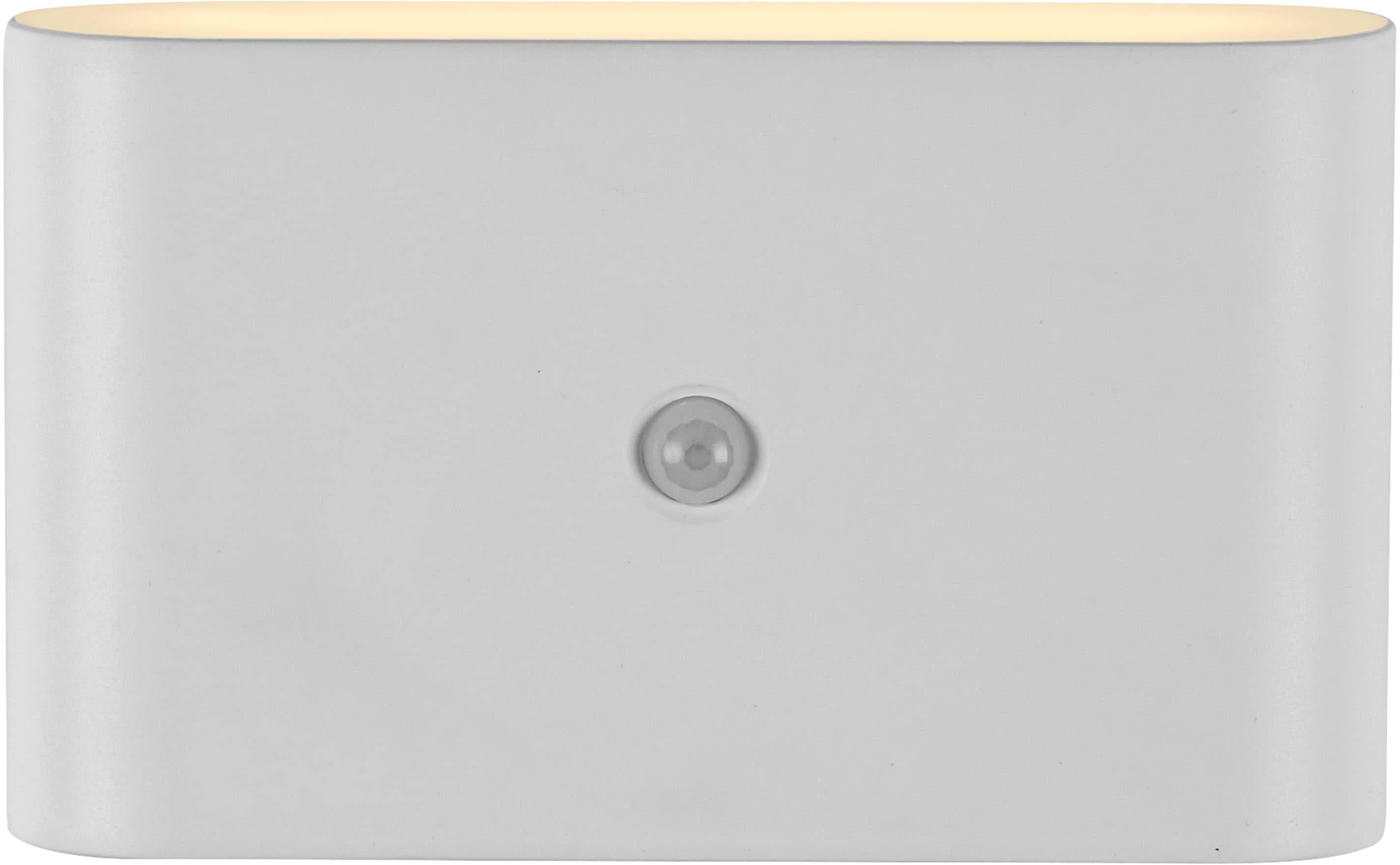 JUST LIGHT LED-Akku-Wandleuchte Ziddy, weiß, Sensor 3.000 K