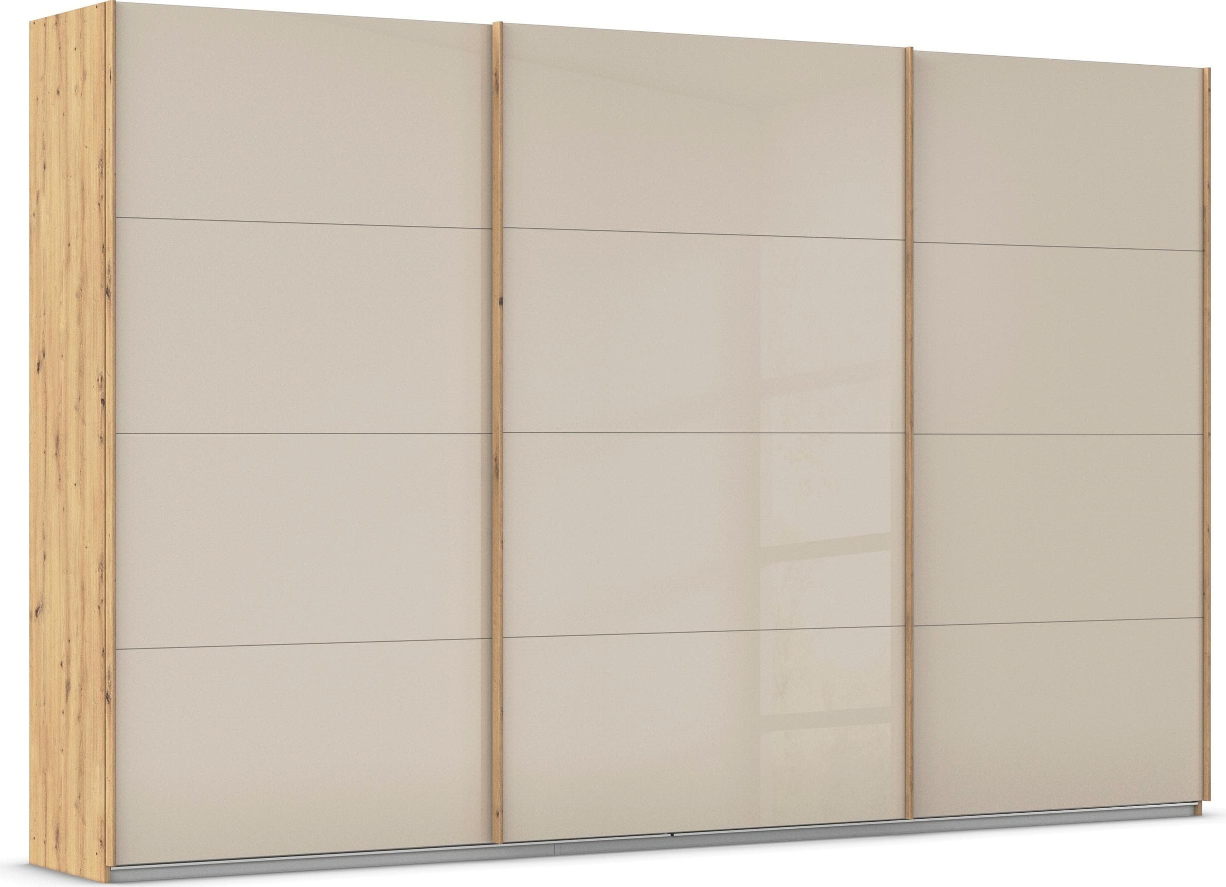 OTTO HOME Schwebetürenschrank Agordo mit Glasfront Beige Eiche Artisan