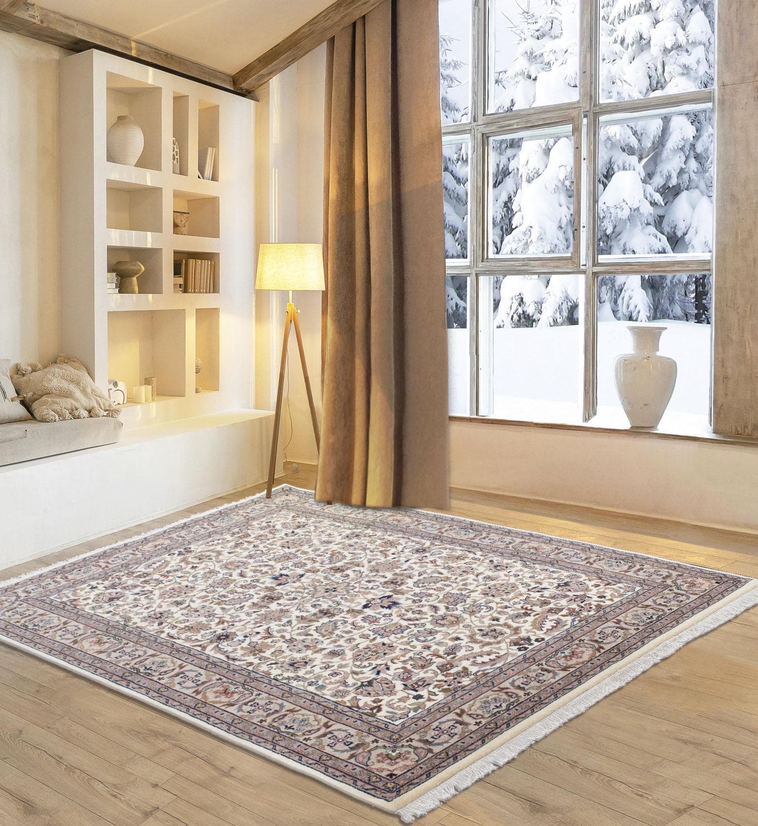 OTTO HOME Orientteppich BI Oriental Handgeknüpft Schurwolle Braun Beige